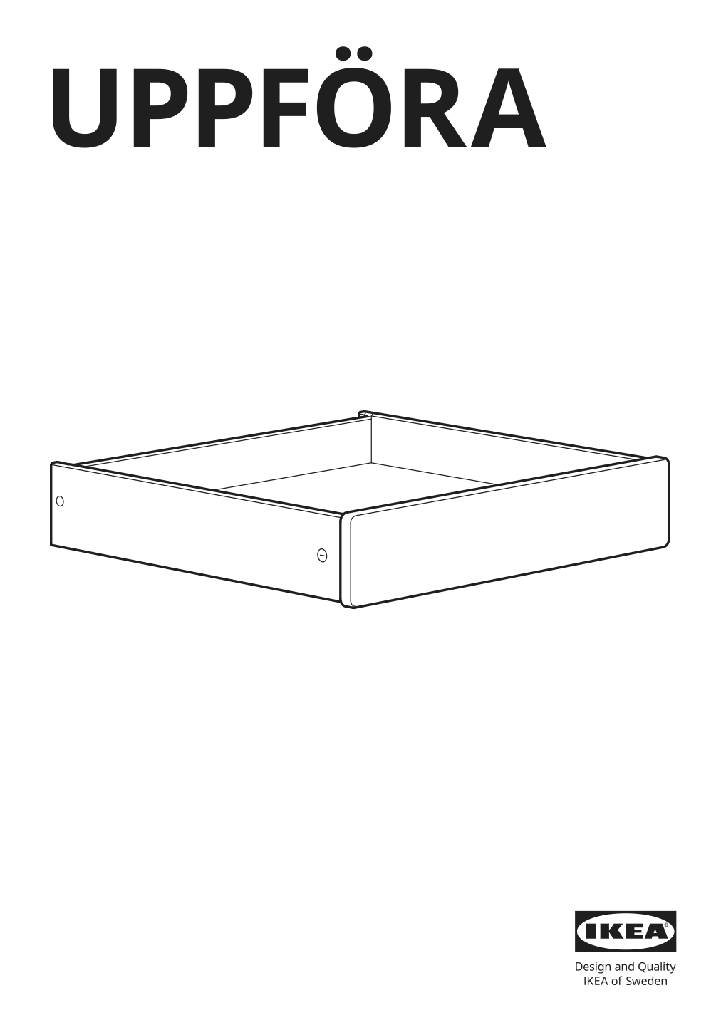 Assembly instructions for IKEA Uppfoera drawer white | Page 1 - IKEA SMÅSTAD / UPPFÖRA storage combination 394.319.23