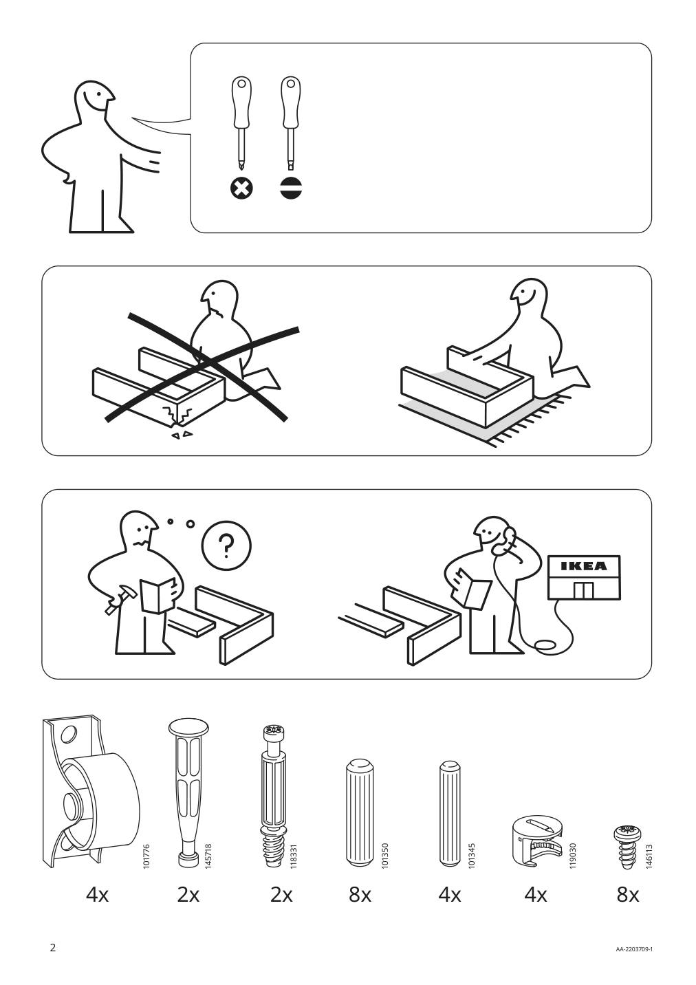 Assembly instructions for IKEA Uppfoera drawer white | Page 2 - IKEA SMÅSTAD / UPPFÖRA bookcase 093.878.13