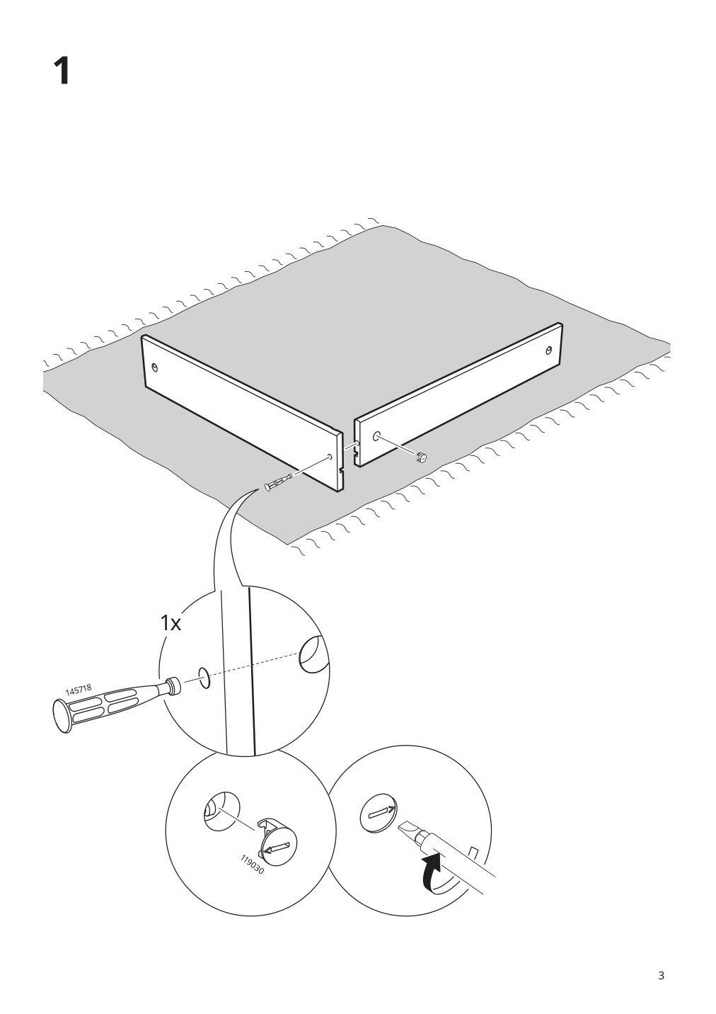 Assembly instructions for IKEA Uppfoera drawer white | Page 3 - IKEA SMÅSTAD / UPPFÖRA bookcase 093.878.13