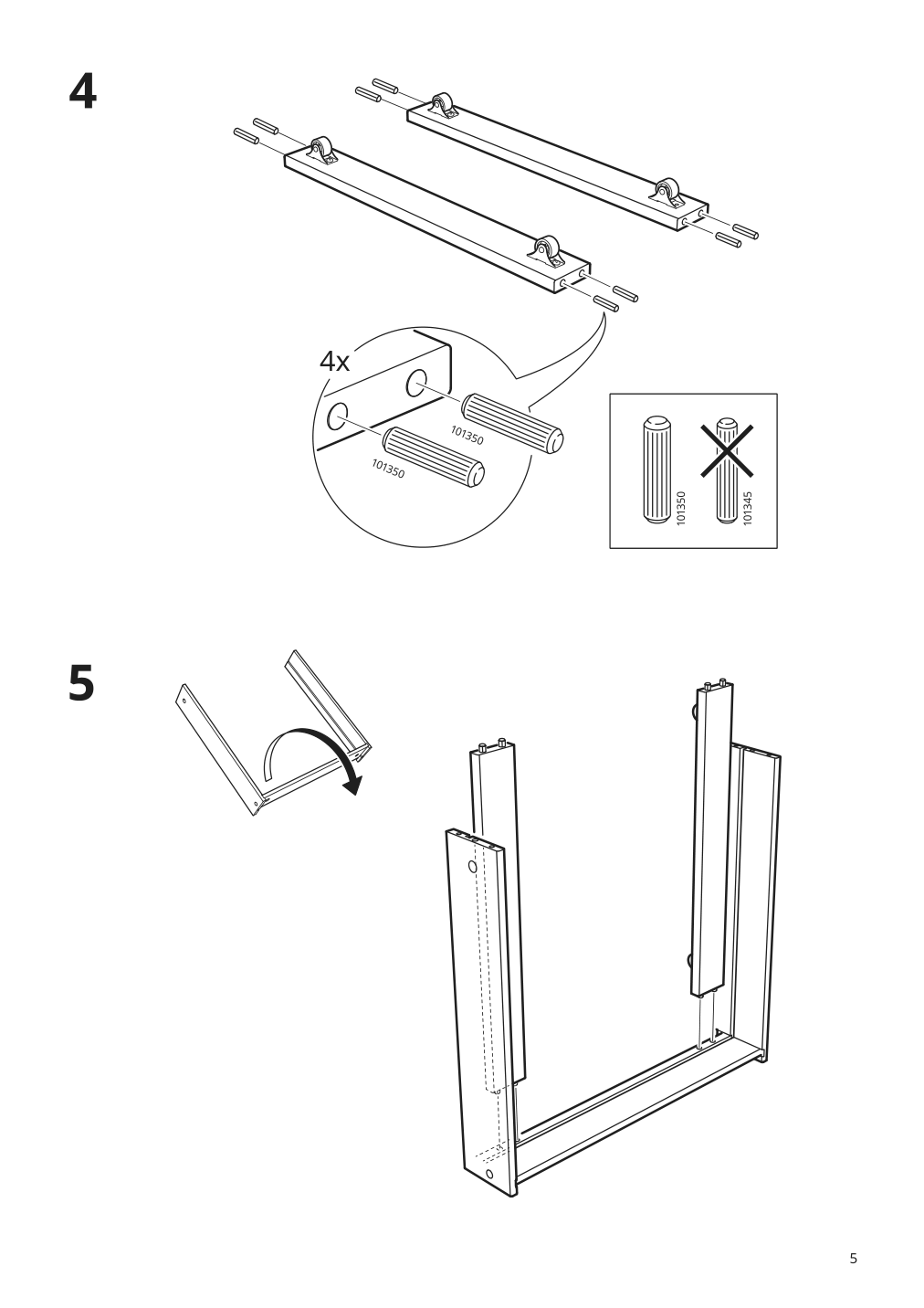 Assembly instructions for IKEA Uppfoera drawer white | Page 5 - IKEA SMÅSTAD / UPPFÖRA bookcase 093.878.13