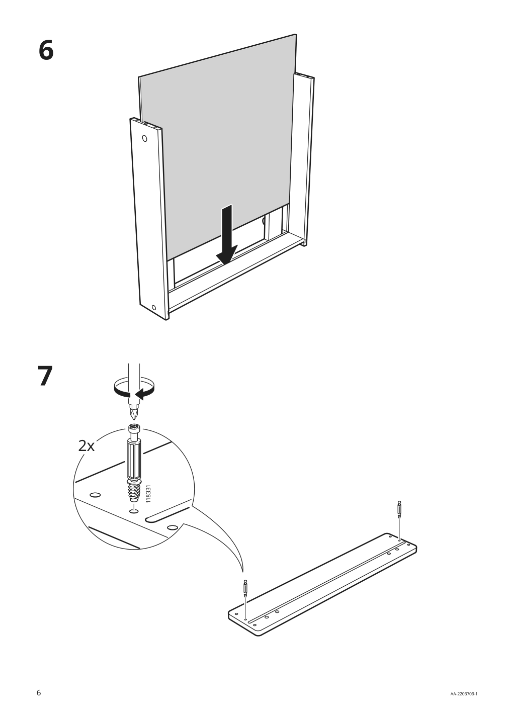 Assembly instructions for IKEA Uppfoera drawer white | Page 6 - IKEA SMÅSTAD / UPPFÖRA storage combination 394.319.23