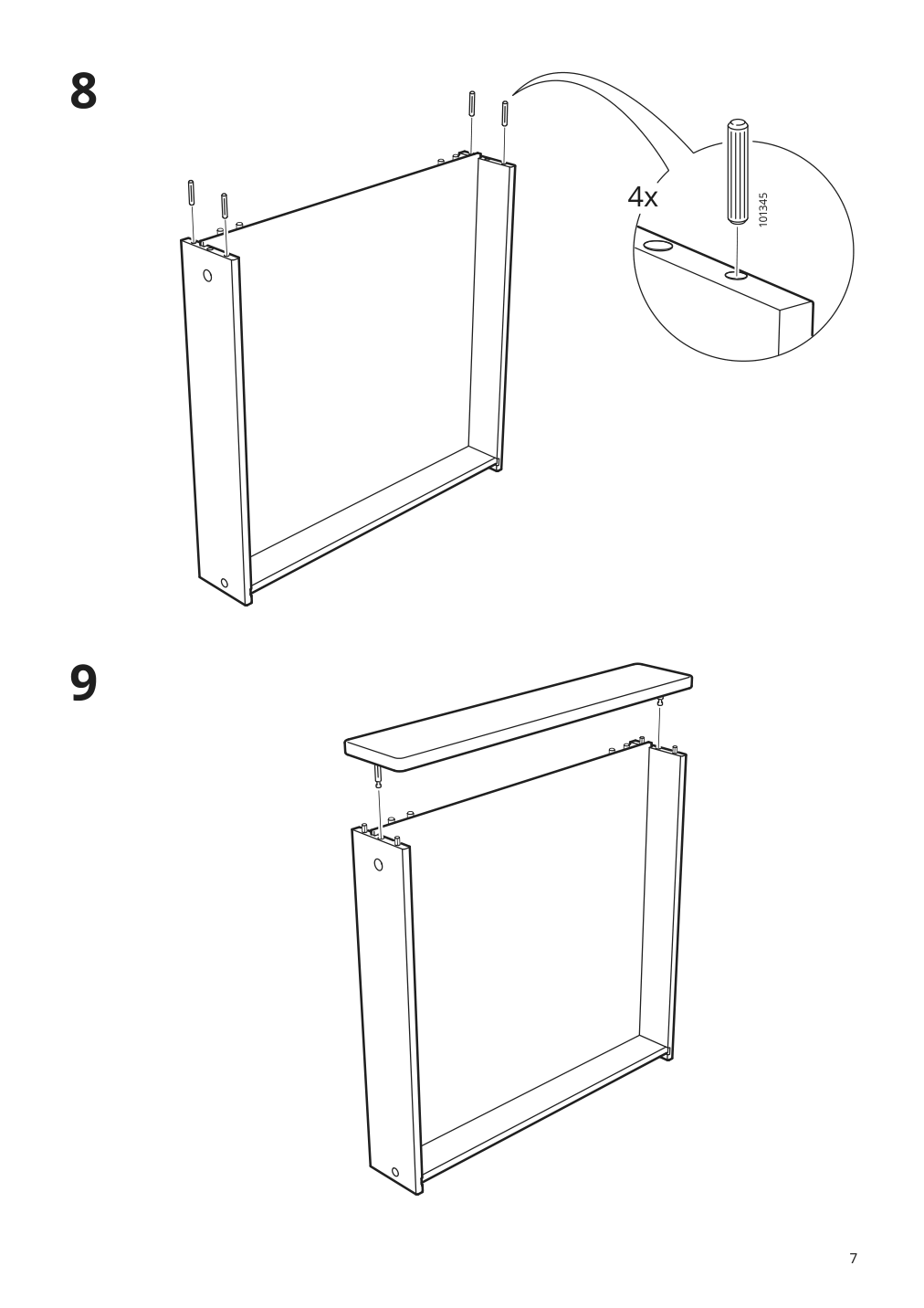 Assembly instructions for IKEA Uppfoera drawer white | Page 7 - IKEA SMÅSTAD / UPPFÖRA bookcase 093.878.13