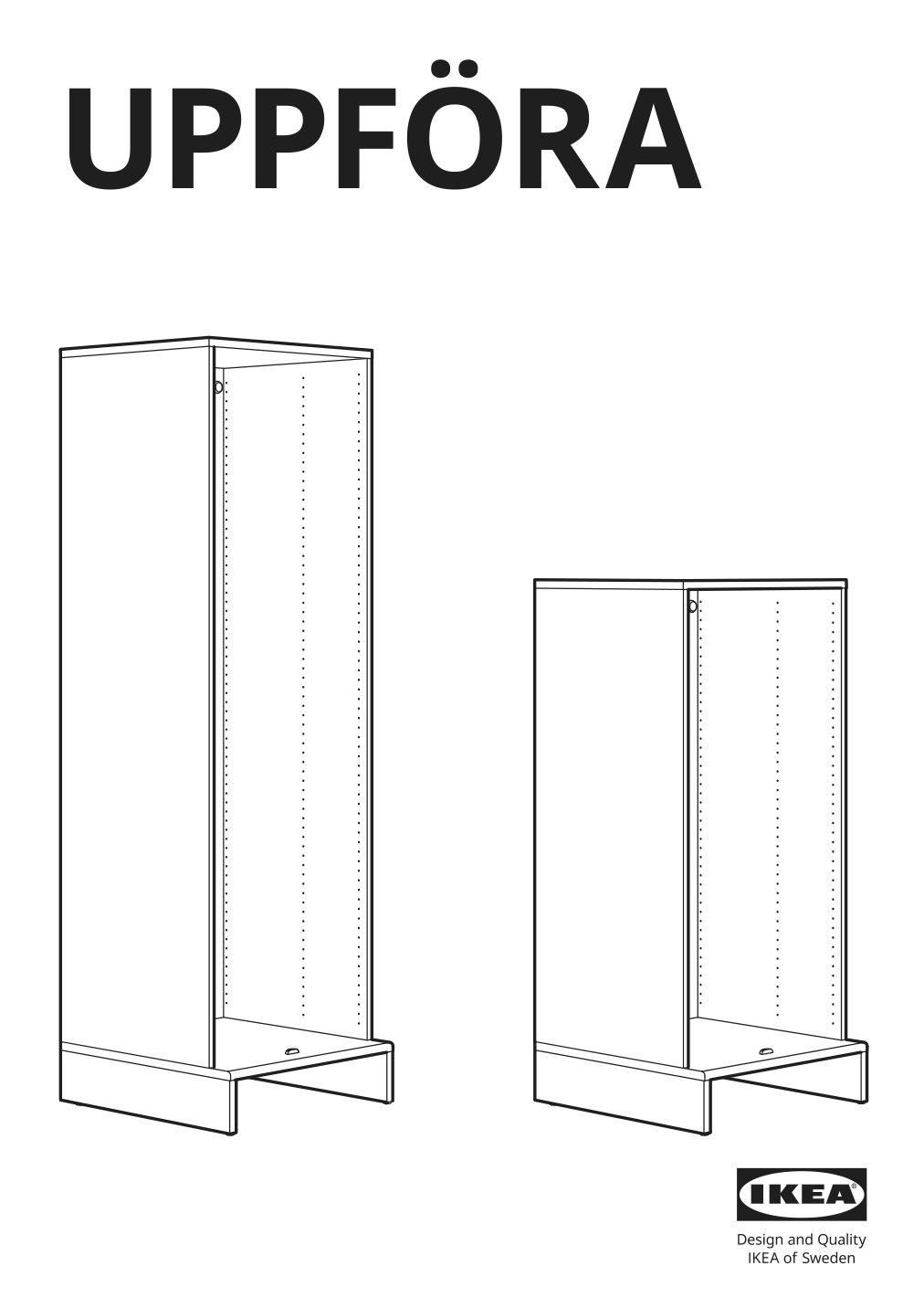 Assembly instructions for IKEA Uppfoera frame white | Page 1 - IKEA SMÅSTAD / UPPFÖRA 6-drawer chest 593.876.79