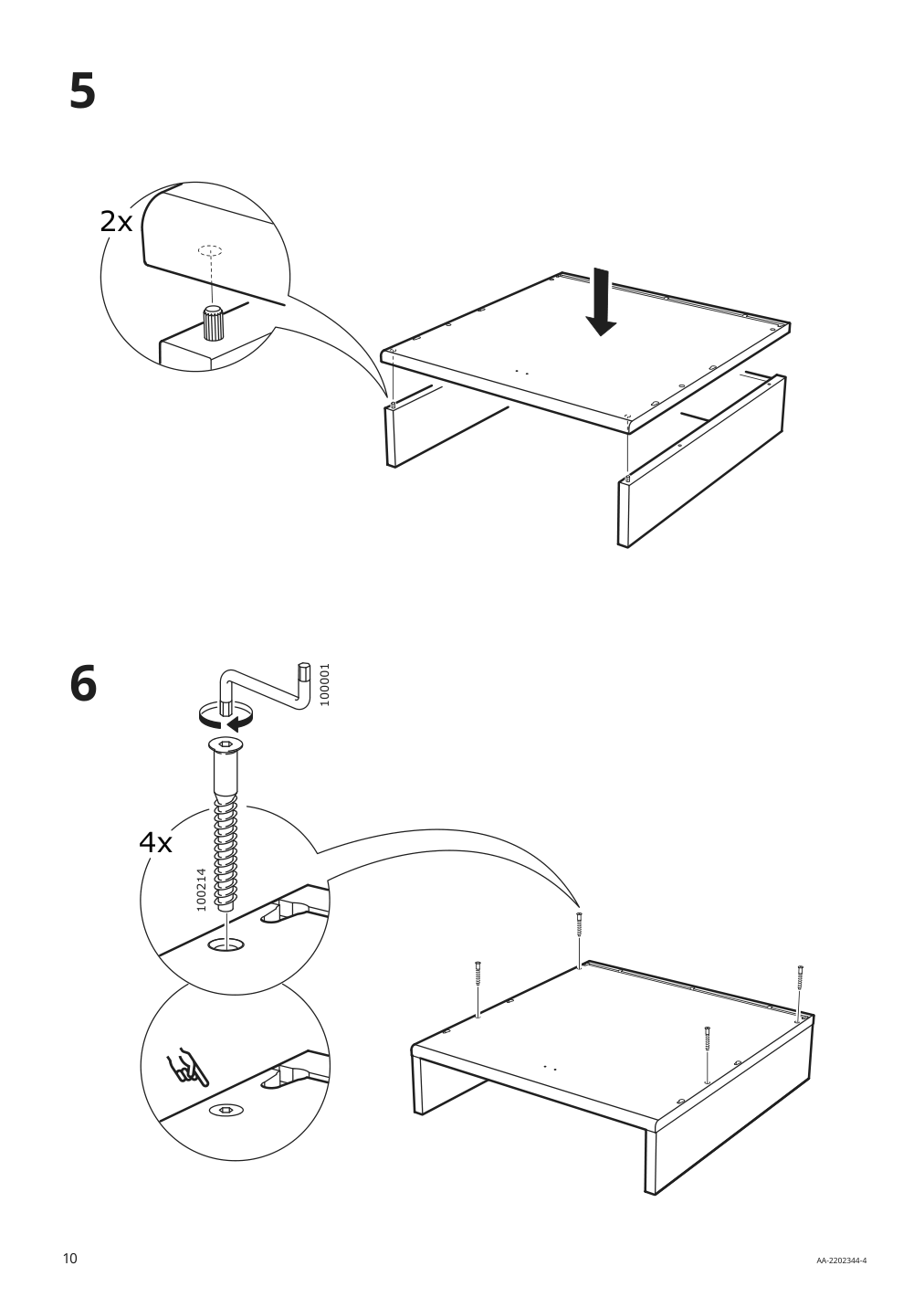 Assembly instructions for IKEA Uppfoera frame white | Page 10 - IKEA SMÅSTAD / UPPFÖRA 6-drawer chest 593.876.79