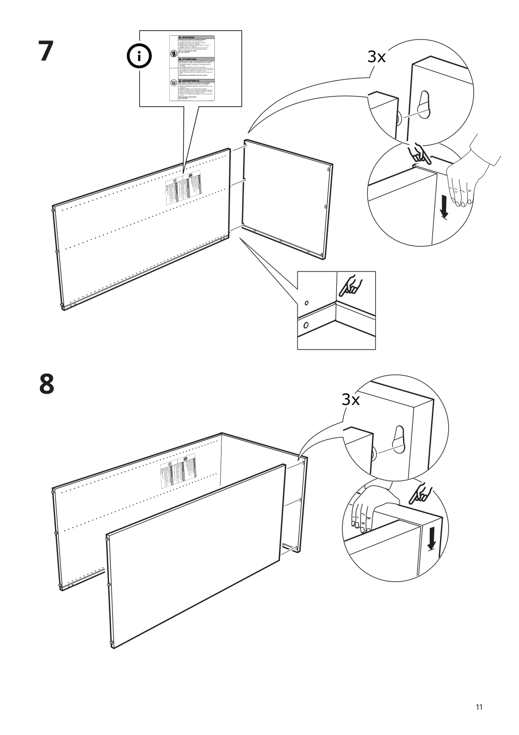 Assembly instructions for IKEA Uppfoera frame white | Page 11 - IKEA SMÅSTAD / UPPFÖRA wardrobe 894.850.08