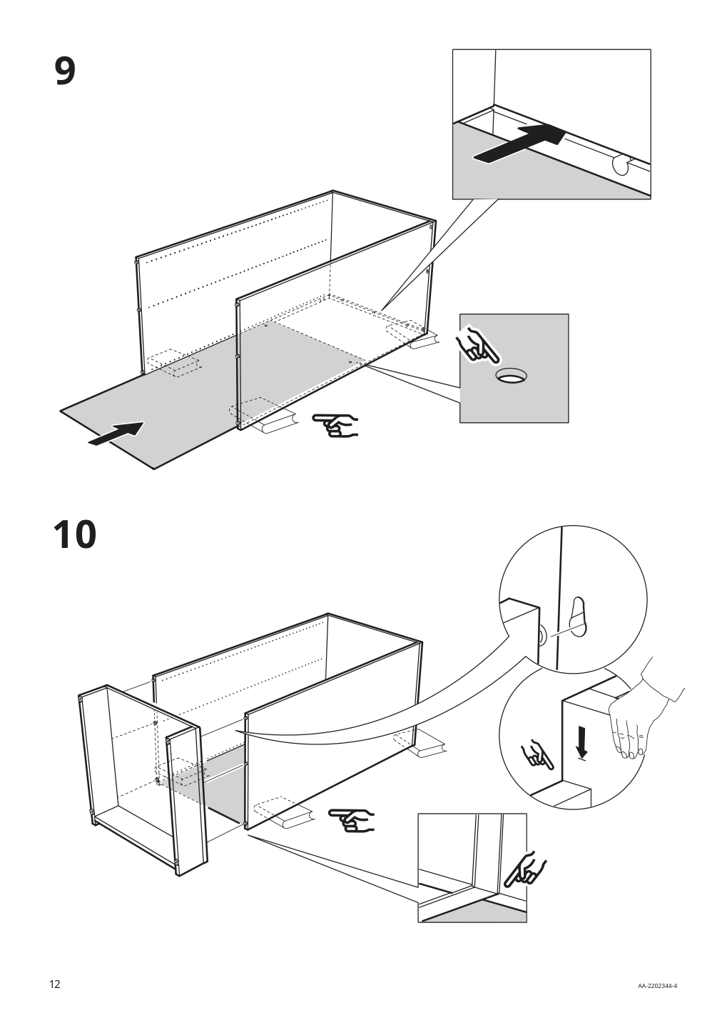 Assembly instructions for IKEA Uppfoera frame white | Page 12 - IKEA SMÅSTAD / UPPFÖRA wardrobe 894.850.08