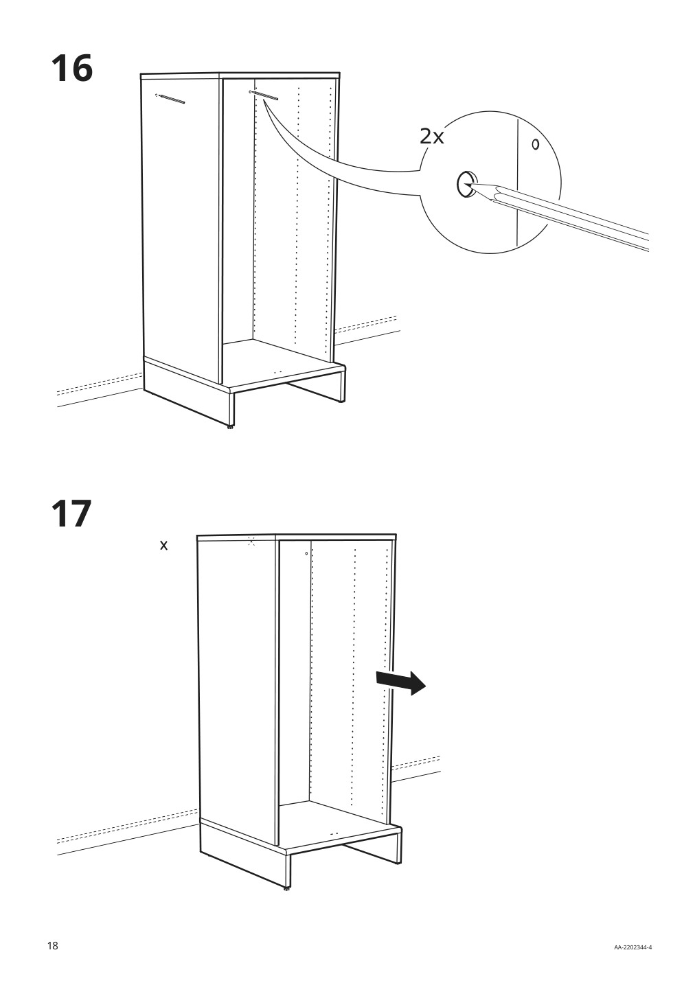 Assembly instructions for IKEA Uppfoera frame white | Page 18 - IKEA SMÅSTAD / UPPFÖRA storage combination 594.311.73