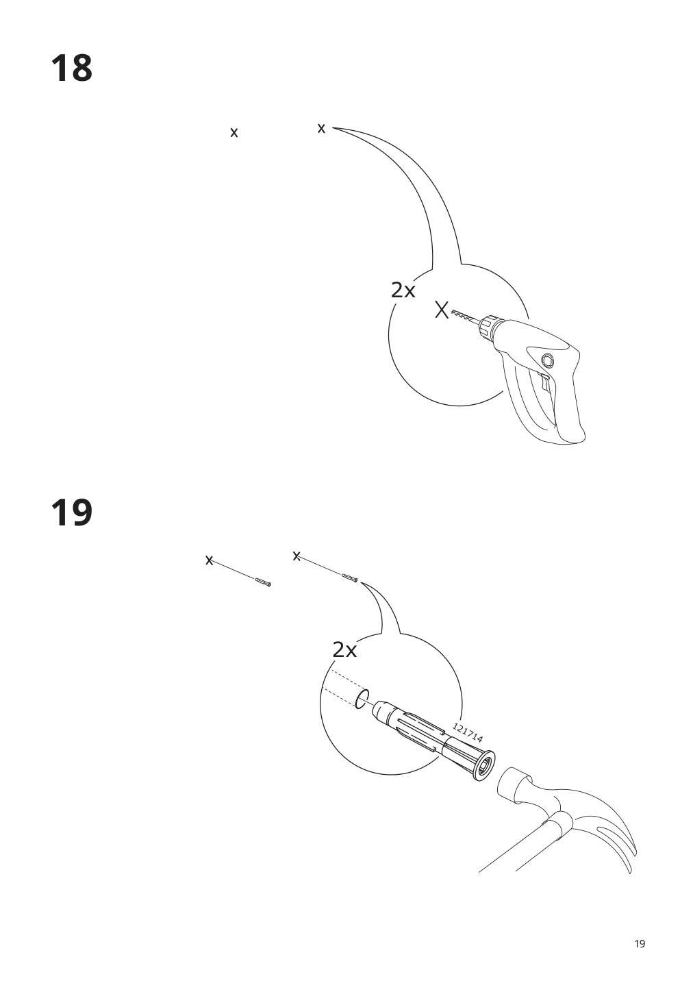 Assembly instructions for IKEA Uppfoera frame white | Page 19 - IKEA SMÅSTAD / UPPFÖRA storage combination 594.311.73