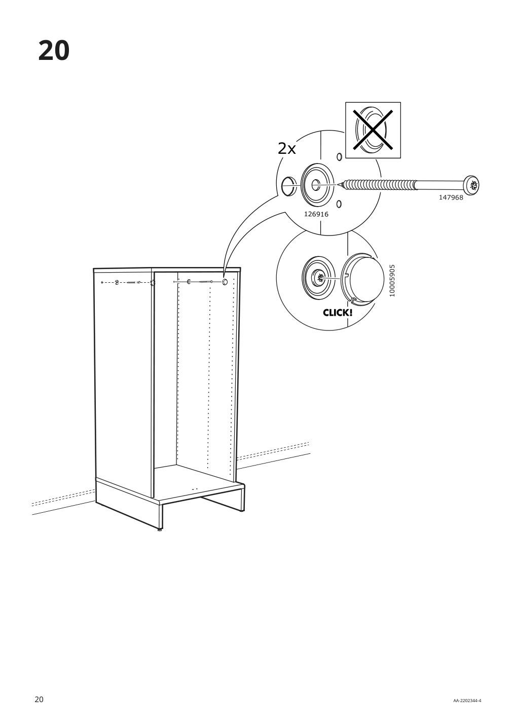 Assembly instructions for IKEA Uppfoera frame white | Page 20 - IKEA SMÅSTAD / UPPFÖRA 6-drawer chest 593.876.79