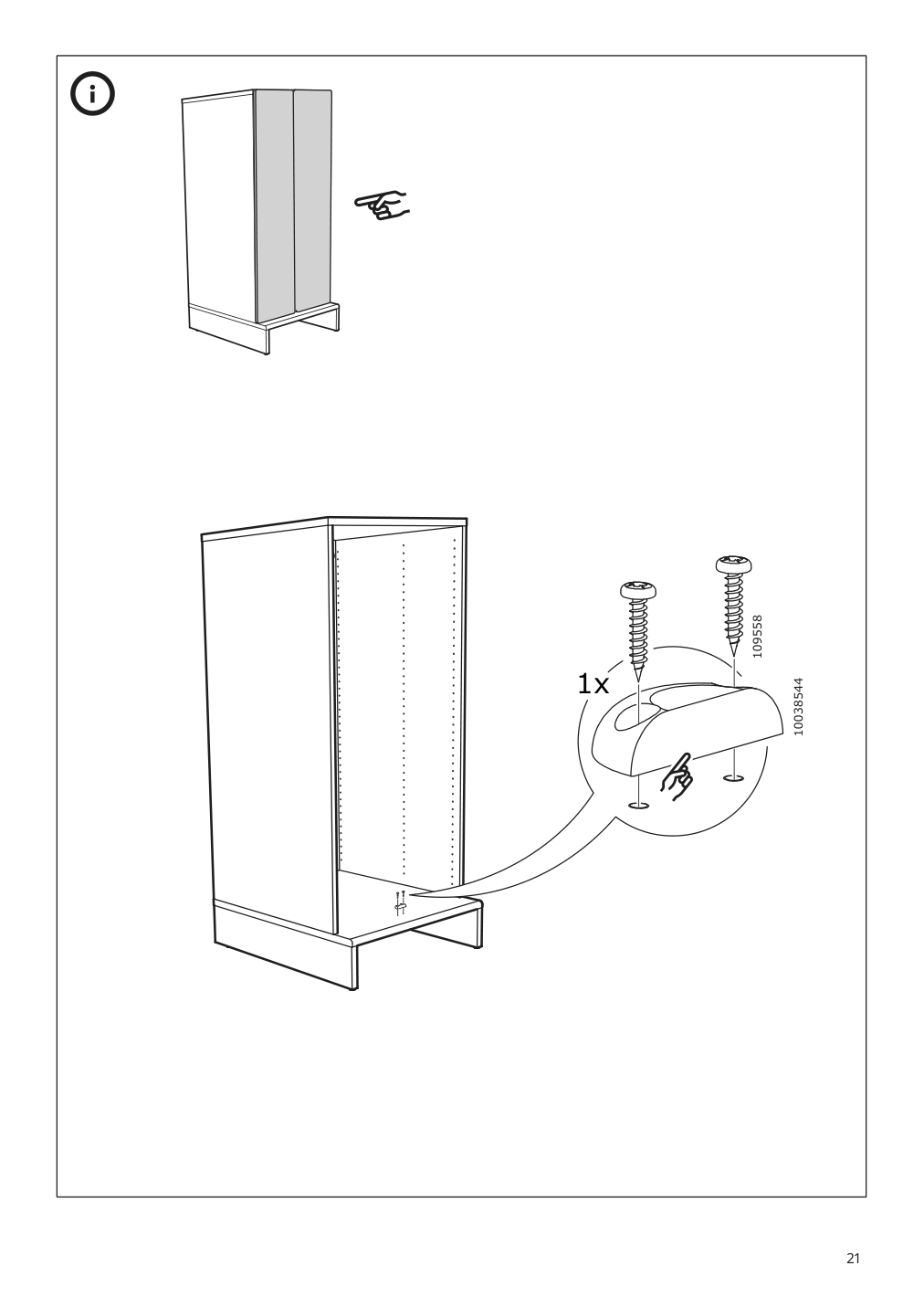 Assembly instructions for IKEA Uppfoera frame white | Page 21 - IKEA SMÅSTAD / UPPFÖRA changing table 394.839.12