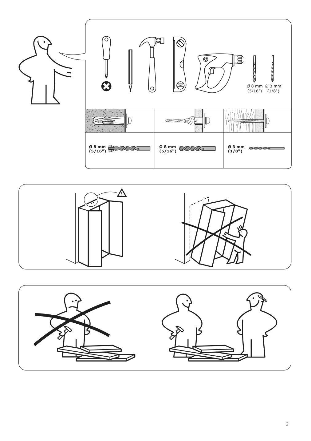 Assembly instructions for IKEA Uppfoera frame white | Page 3 - IKEA SMÅSTAD / UPPFÖRA storage combination 594.311.73