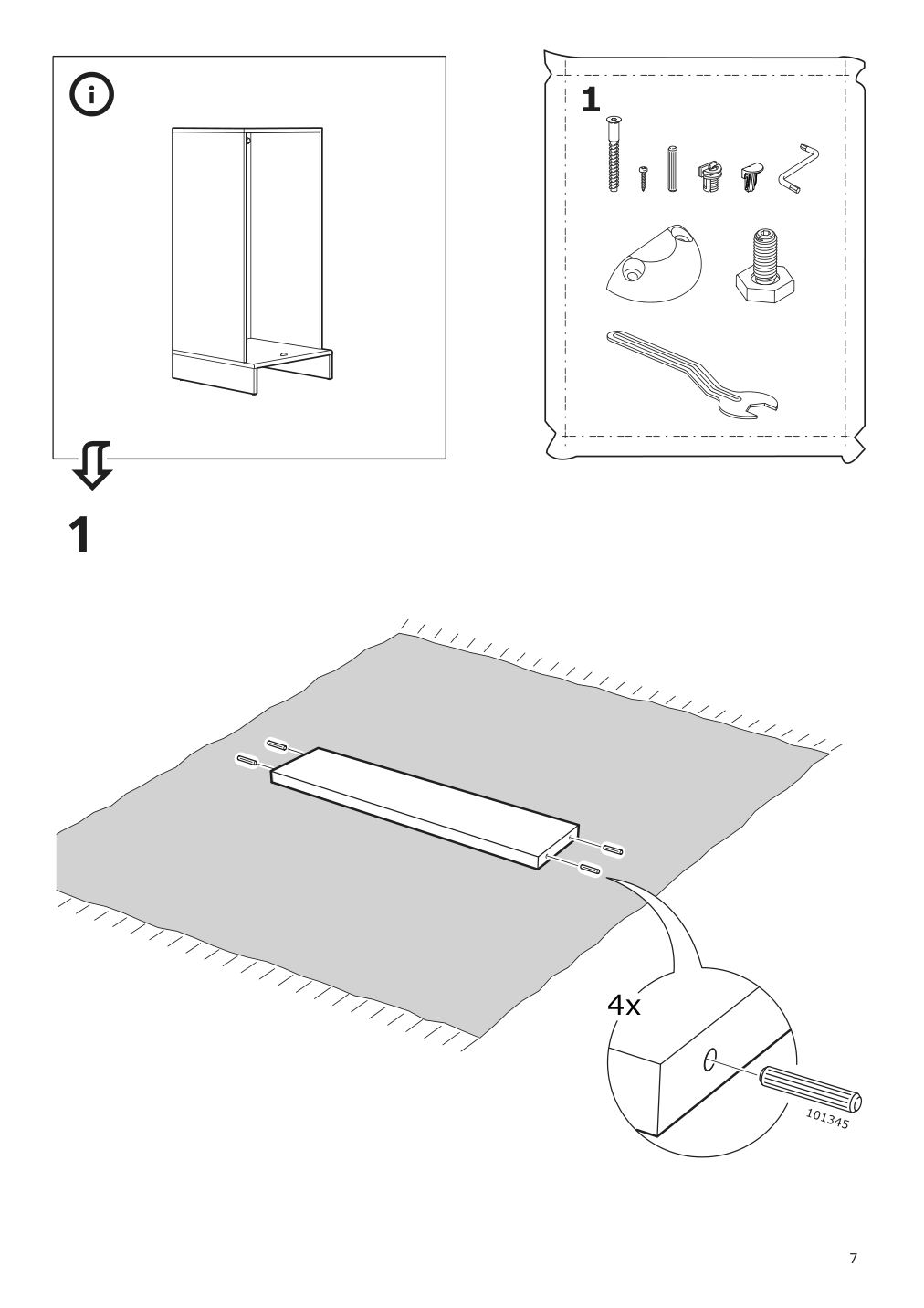 Assembly instructions for IKEA Uppfoera frame white | Page 7 - IKEA SMÅSTAD / UPPFÖRA wardrobe 794.833.21