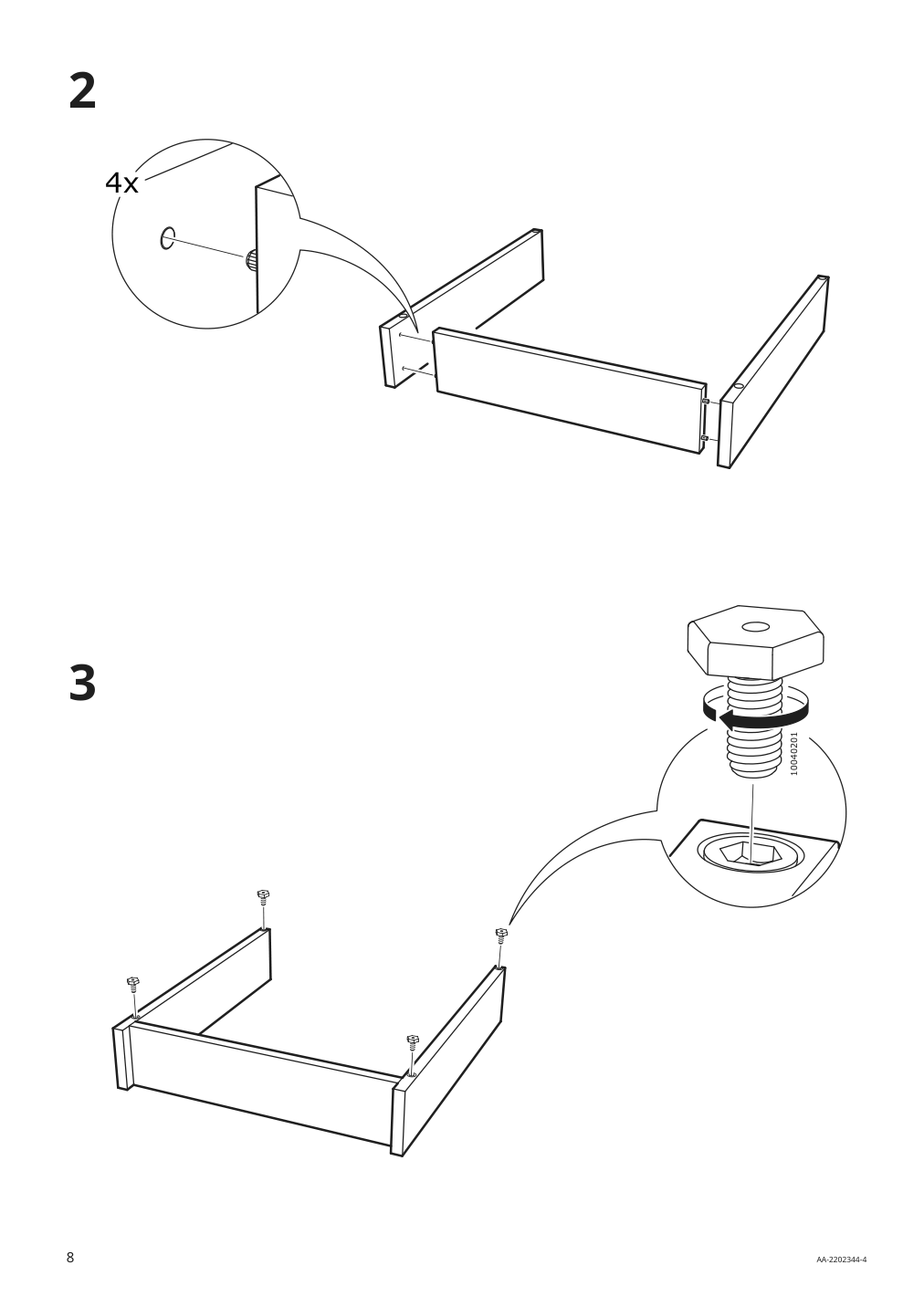 Assembly instructions for IKEA Uppfoera frame white | Page 8 - IKEA SMÅSTAD / UPPFÖRA storage combination 794.876.30