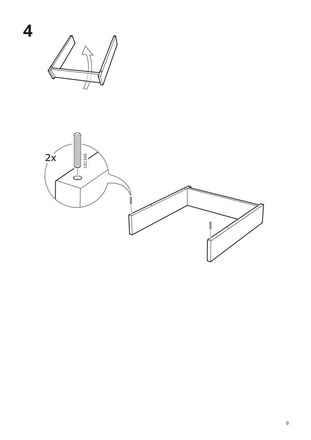 Assembly instructions for IKEA Uppfoera frame white | Page 9 - IKEA SMÅSTAD / UPPFÖRA wardrobe 794.833.21