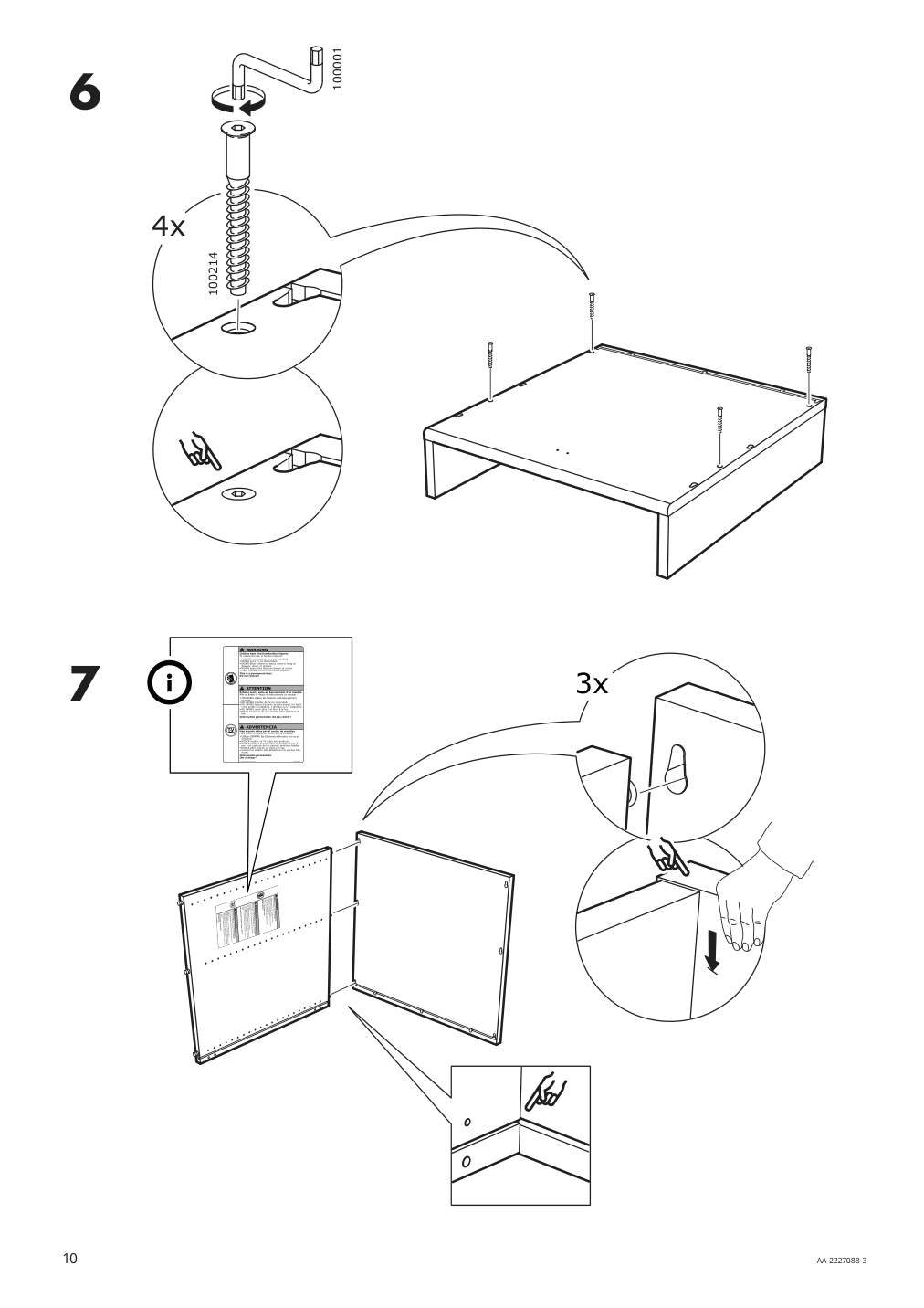 Assembly instructions for IKEA Uppfoera frame white | Page 10 - IKEA SMÅSTAD / UPPFÖRA wardrobe 894.850.08