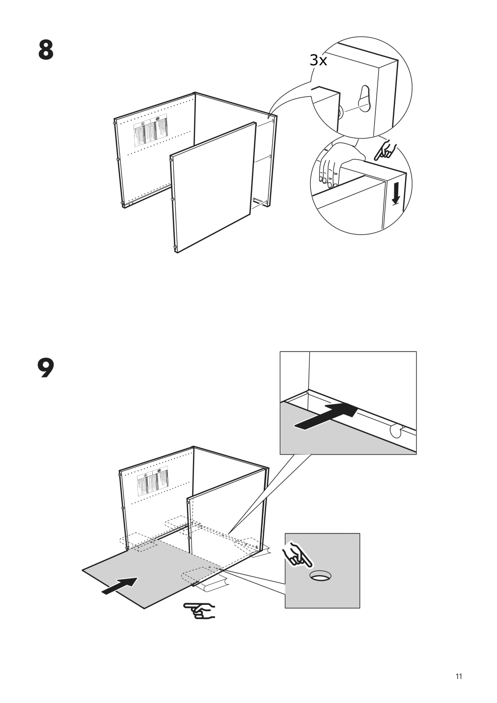 Assembly instructions for IKEA Uppfoera frame white | Page 11 - IKEA SMÅSTAD / UPPFÖRA cabinet 493.896.69