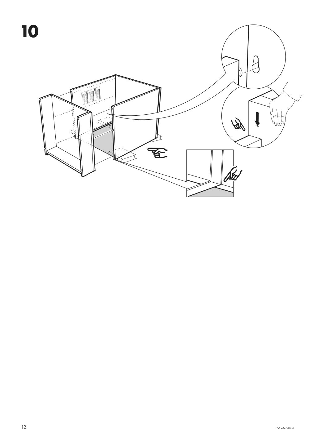 Assembly instructions for IKEA Uppfoera frame white | Page 12 - IKEA SMÅSTAD / UPPFÖRA wardrobe 894.850.08