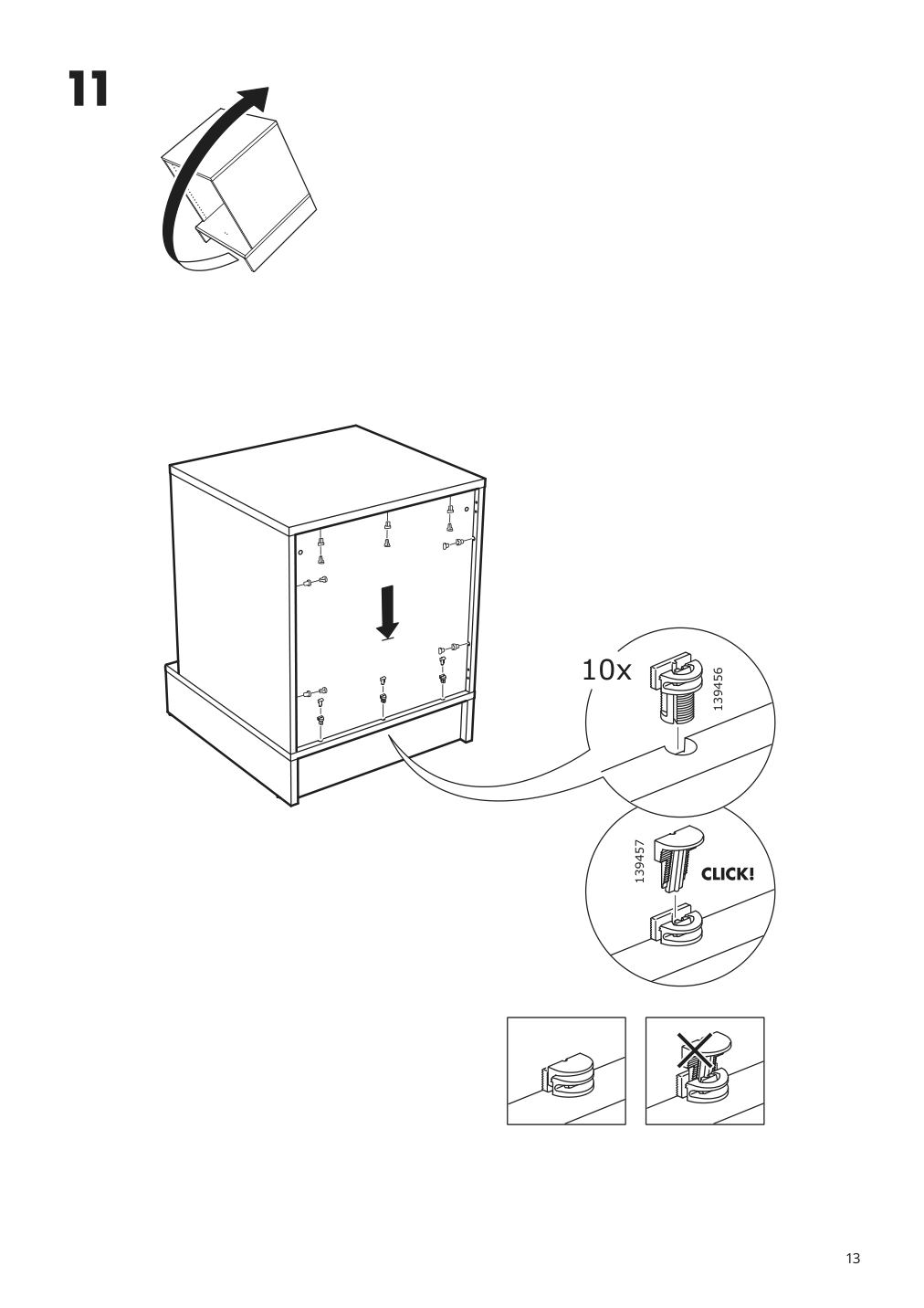 Assembly instructions for IKEA Uppfoera frame white | Page 13 - IKEA SMÅSTAD / UPPFÖRA storage combination 594.861.08