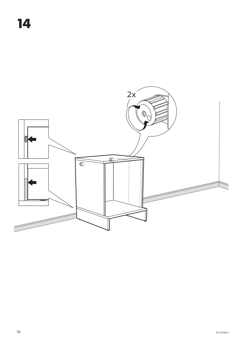 Assembly instructions for IKEA Uppfoera frame white | Page 16 - IKEA SMÅSTAD / UPPFÖRA 3-drawer chest 893.875.69