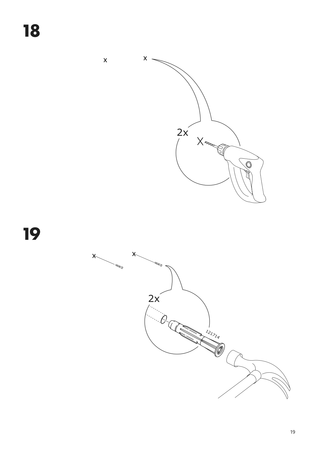 Assembly instructions for IKEA Uppfoera frame white | Page 19 - IKEA SMÅSTAD / UPPFÖRA cabinet 493.897.92