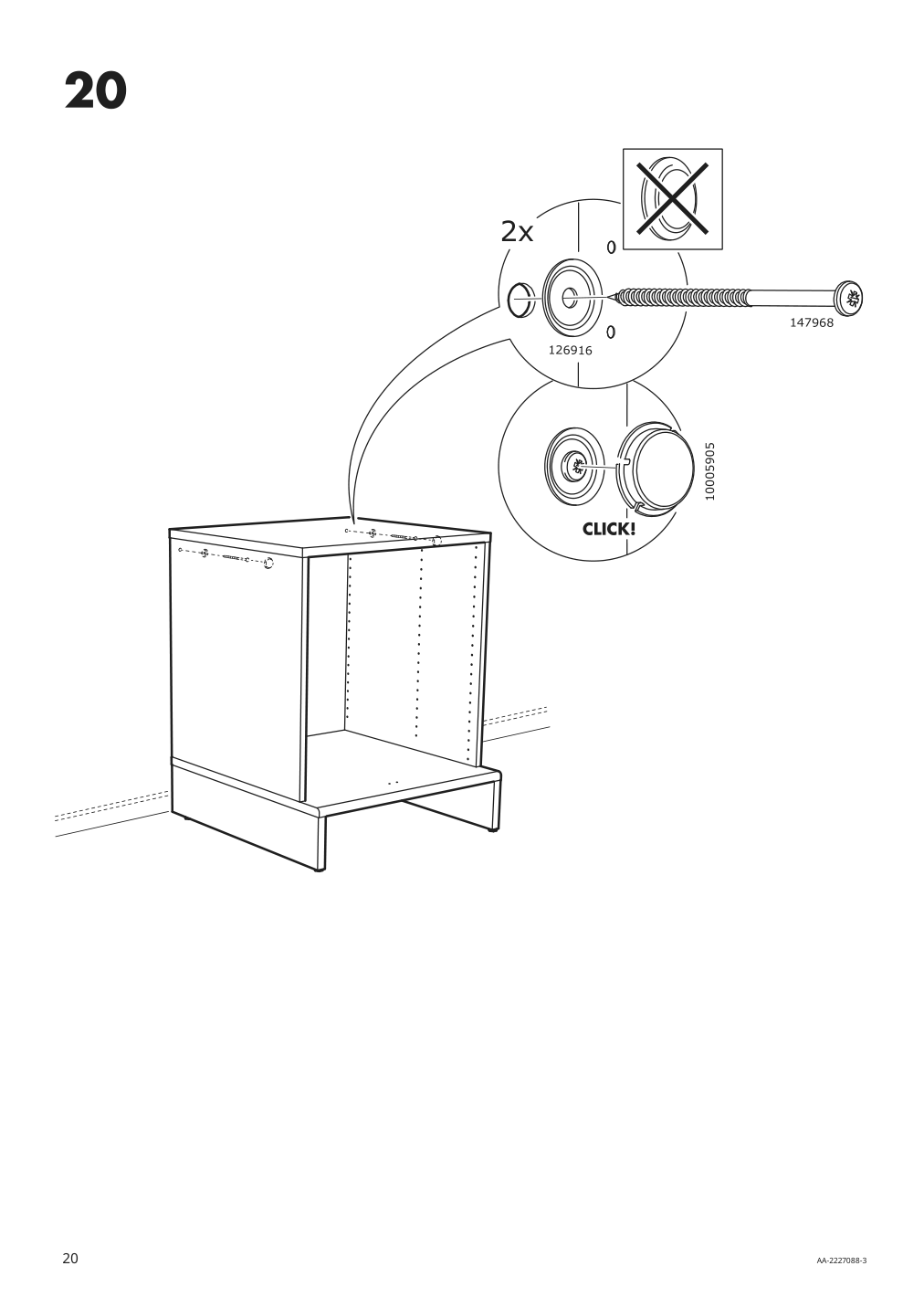 Assembly instructions for IKEA Uppfoera frame white | Page 20 - IKEA SMÅSTAD / UPPFÖRA cabinet 493.897.92