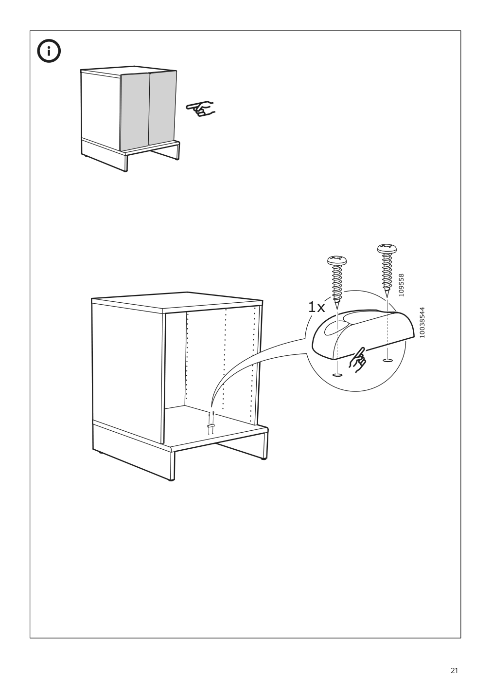 Assembly instructions for IKEA Uppfoera frame white | Page 21 - IKEA SMÅSTAD / UPPFÖRA cabinet 493.896.69