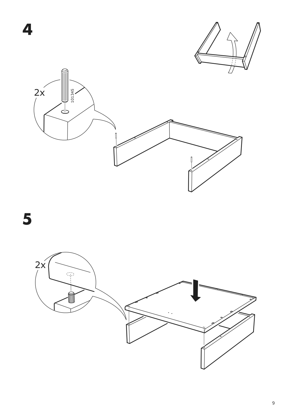 Assembly instructions for IKEA Uppfoera frame white | Page 9 - IKEA SMÅSTAD / UPPFÖRA storage combination 994.319.44