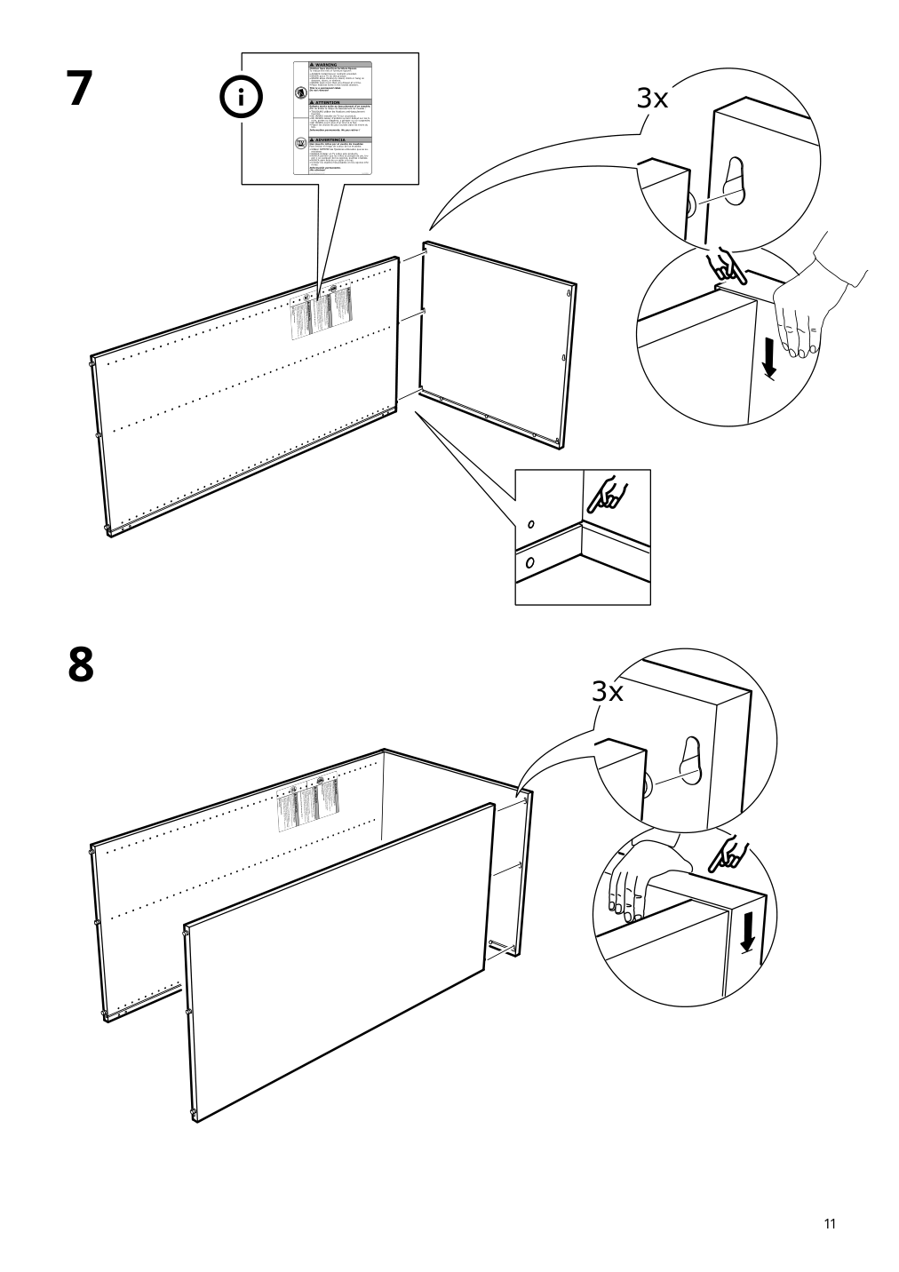 Assembly instructions for IKEA Uppfoera frame white | Page 11 - IKEA SMÅSTAD / UPPFÖRA changing table 094.839.18