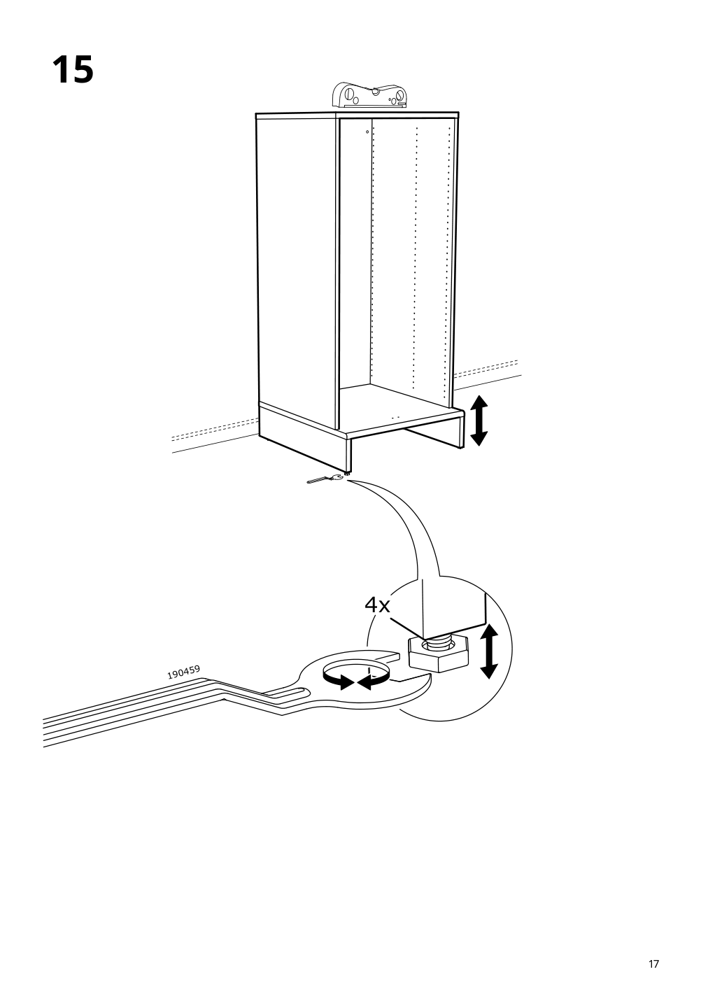 Assembly instructions for IKEA Uppfoera frame white | Page 17 - IKEA SMÅSTAD / UPPFÖRA changing table 494.839.78