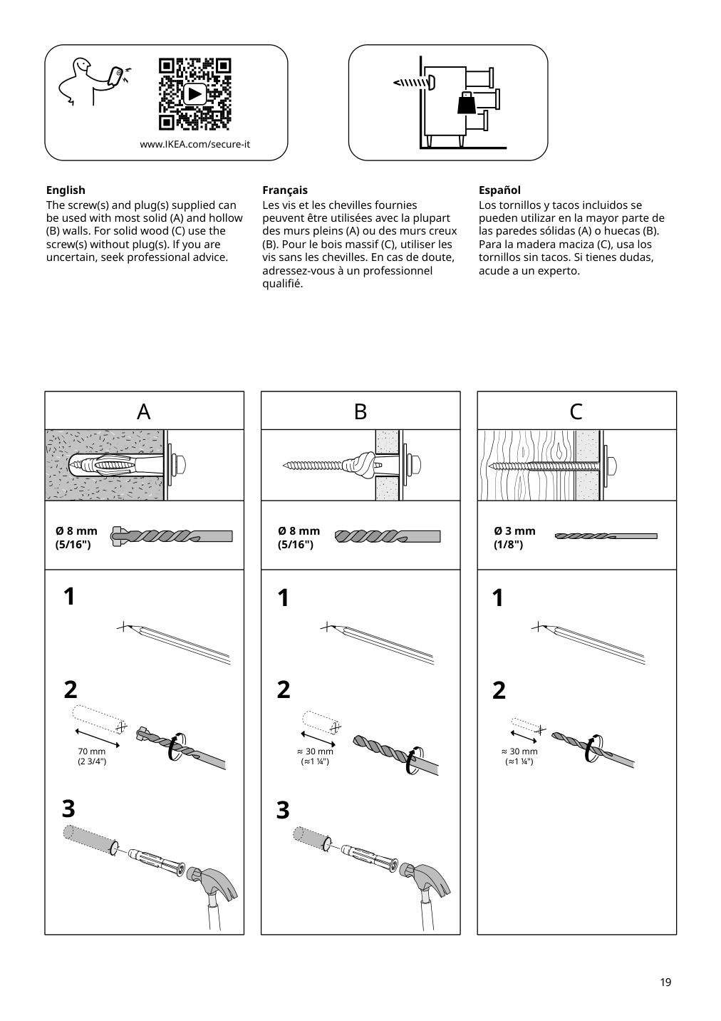 Assembly instructions for IKEA Uppfoera frame white | Page 19 - IKEA SMÅSTAD / UPPFÖRA storage combination 294.876.37