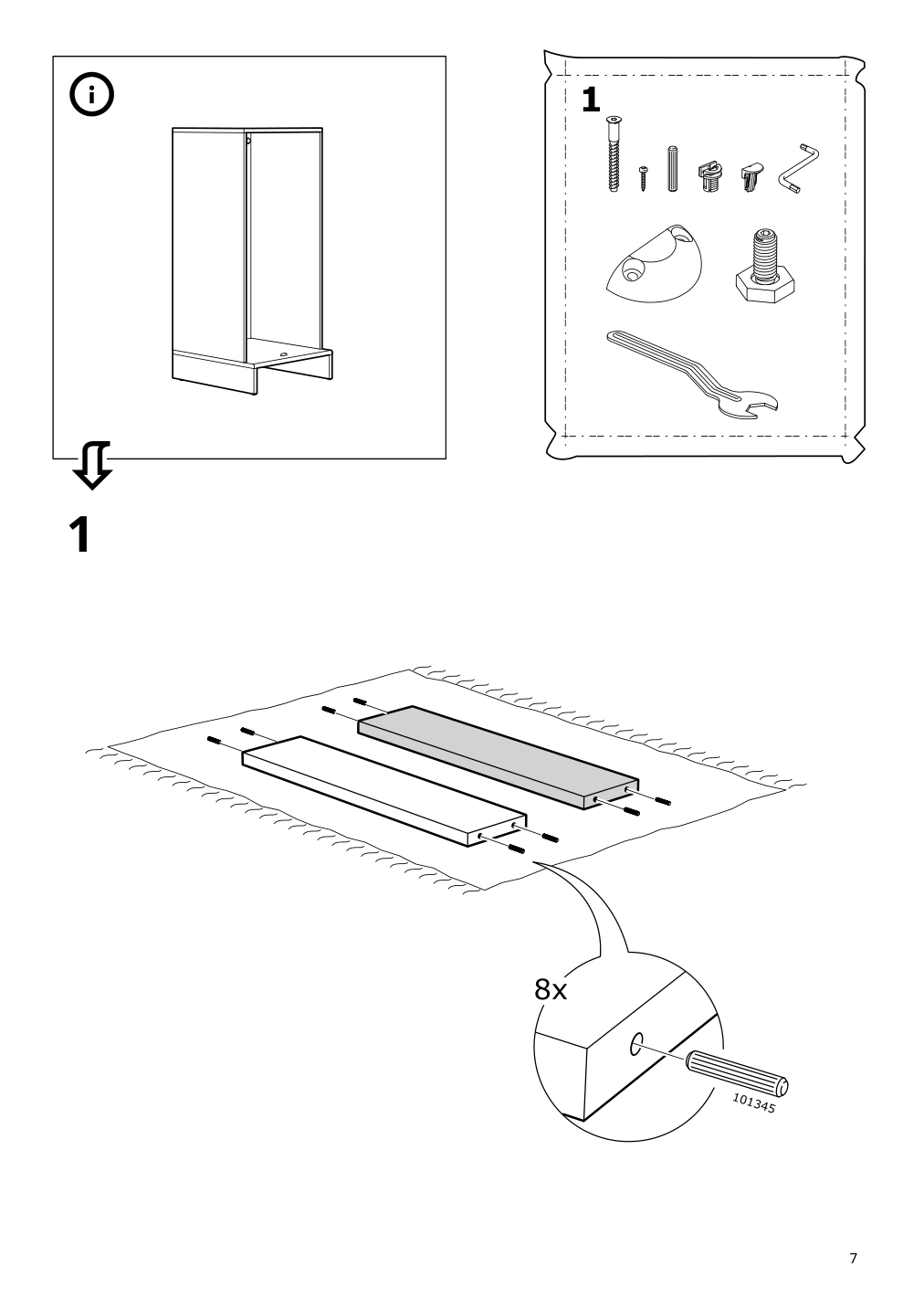 Assembly instructions for IKEA Uppfoera frame white | Page 7 - IKEA SMÅSTAD / UPPFÖRA storage combination 594.860.71