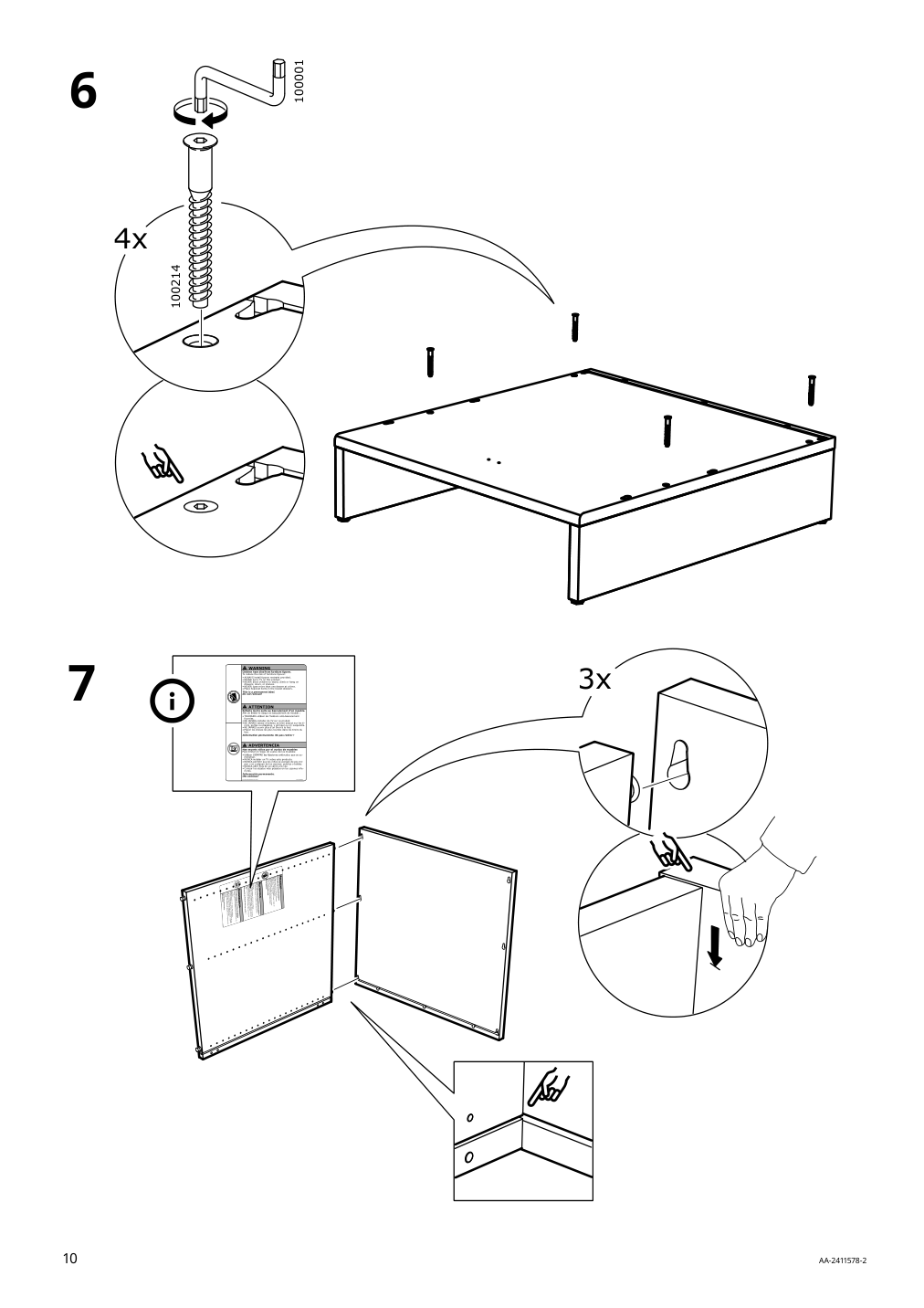 Assembly instructions for IKEA Uppfoera frame white | Page 10 - IKEA SMÅSTAD / UPPFÖRA storage combination 294.876.37