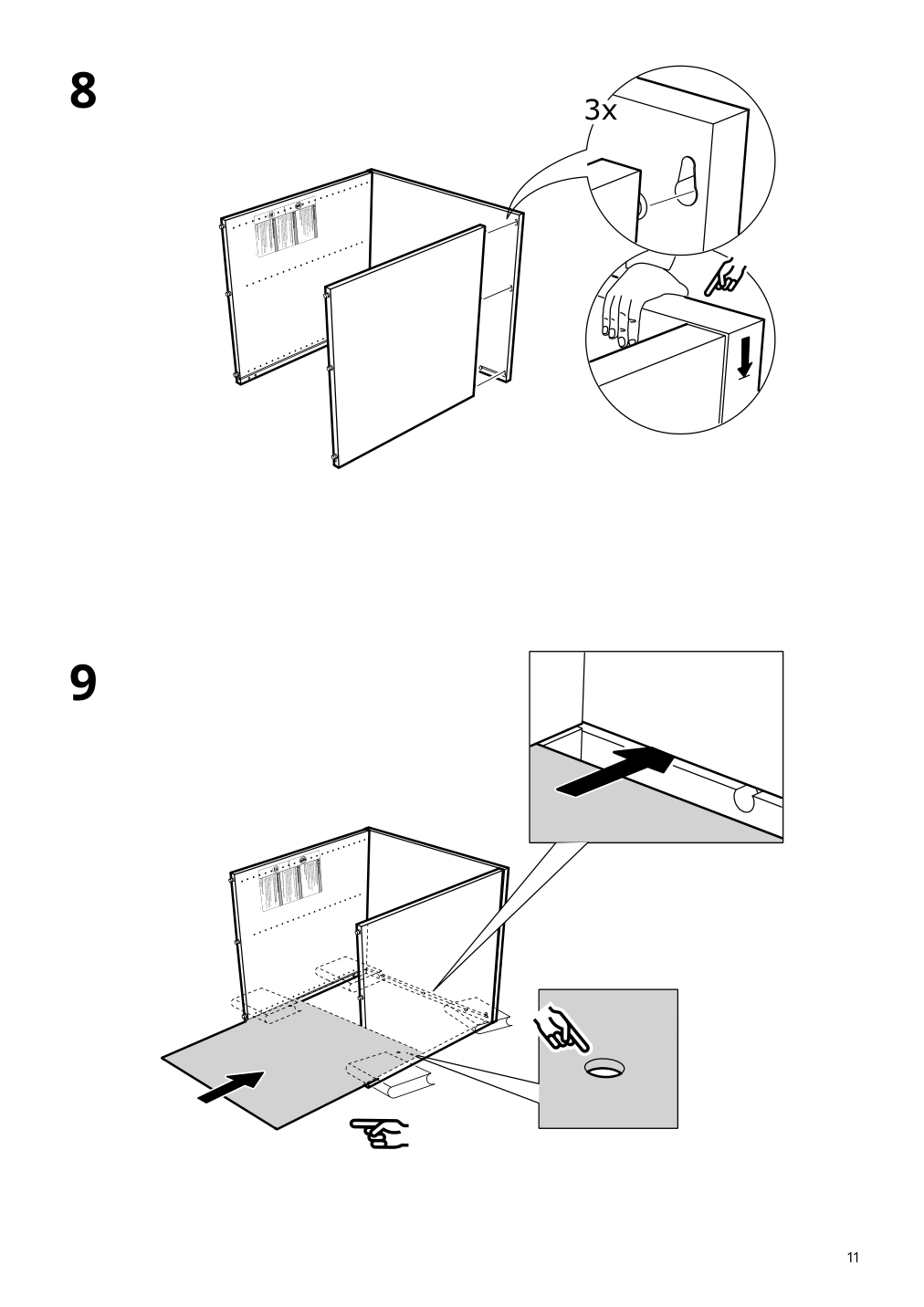 Assembly instructions for IKEA Uppfoera frame white | Page 11 - IKEA SMÅSTAD / UPPFÖRA storage combination 594.860.71