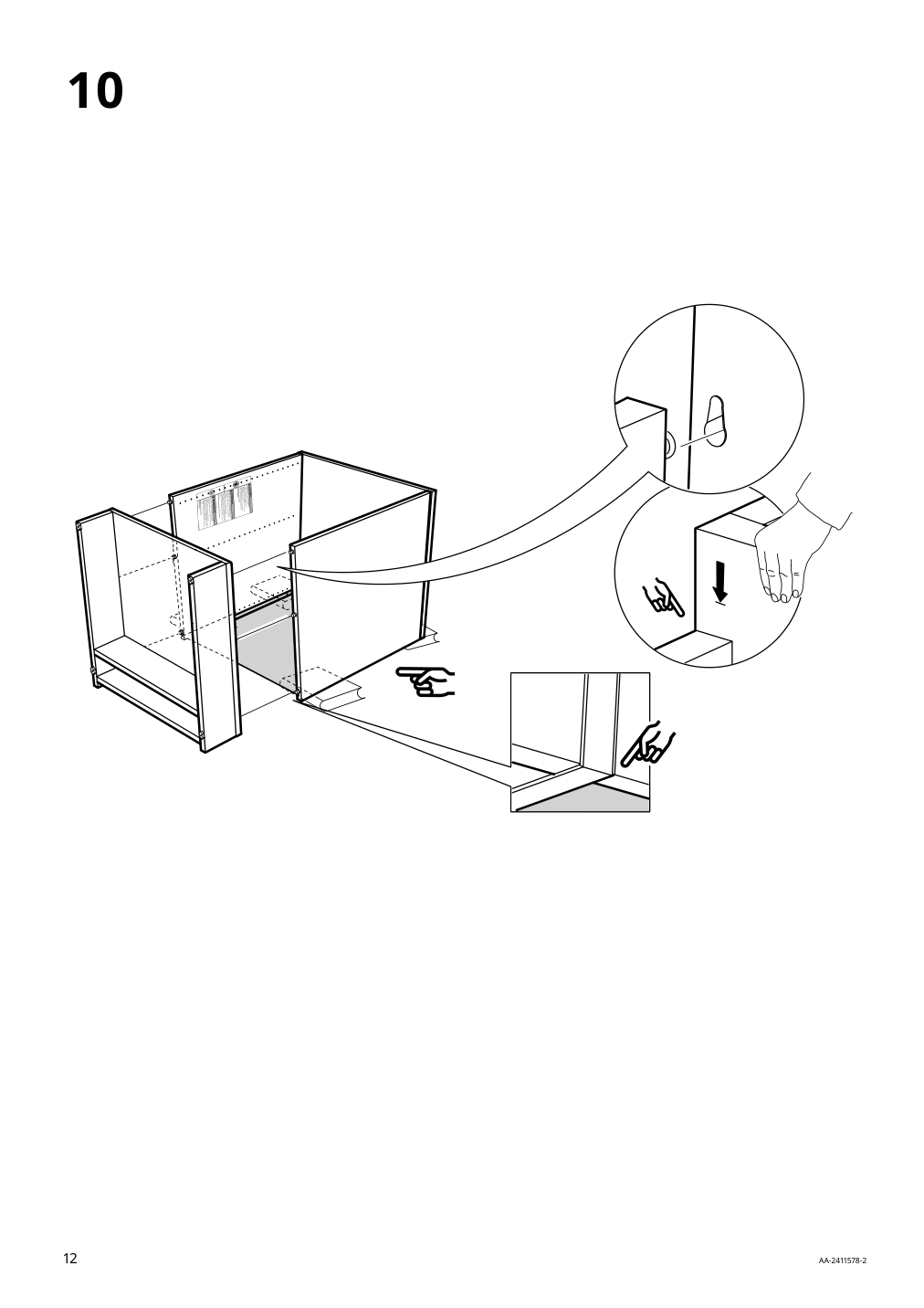 Assembly instructions for IKEA Uppfoera frame white | Page 12 - IKEA SMÅSTAD / UPPFÖRA wardrobe 894.850.32