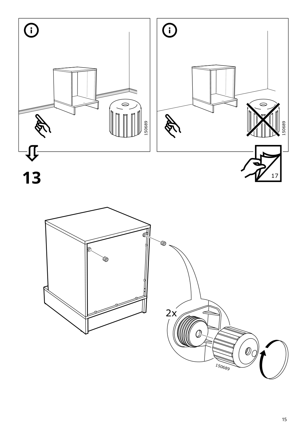 Assembly instructions for IKEA Uppfoera frame white | Page 15 - IKEA SMÅSTAD / UPPFÖRA storage combination 594.860.71