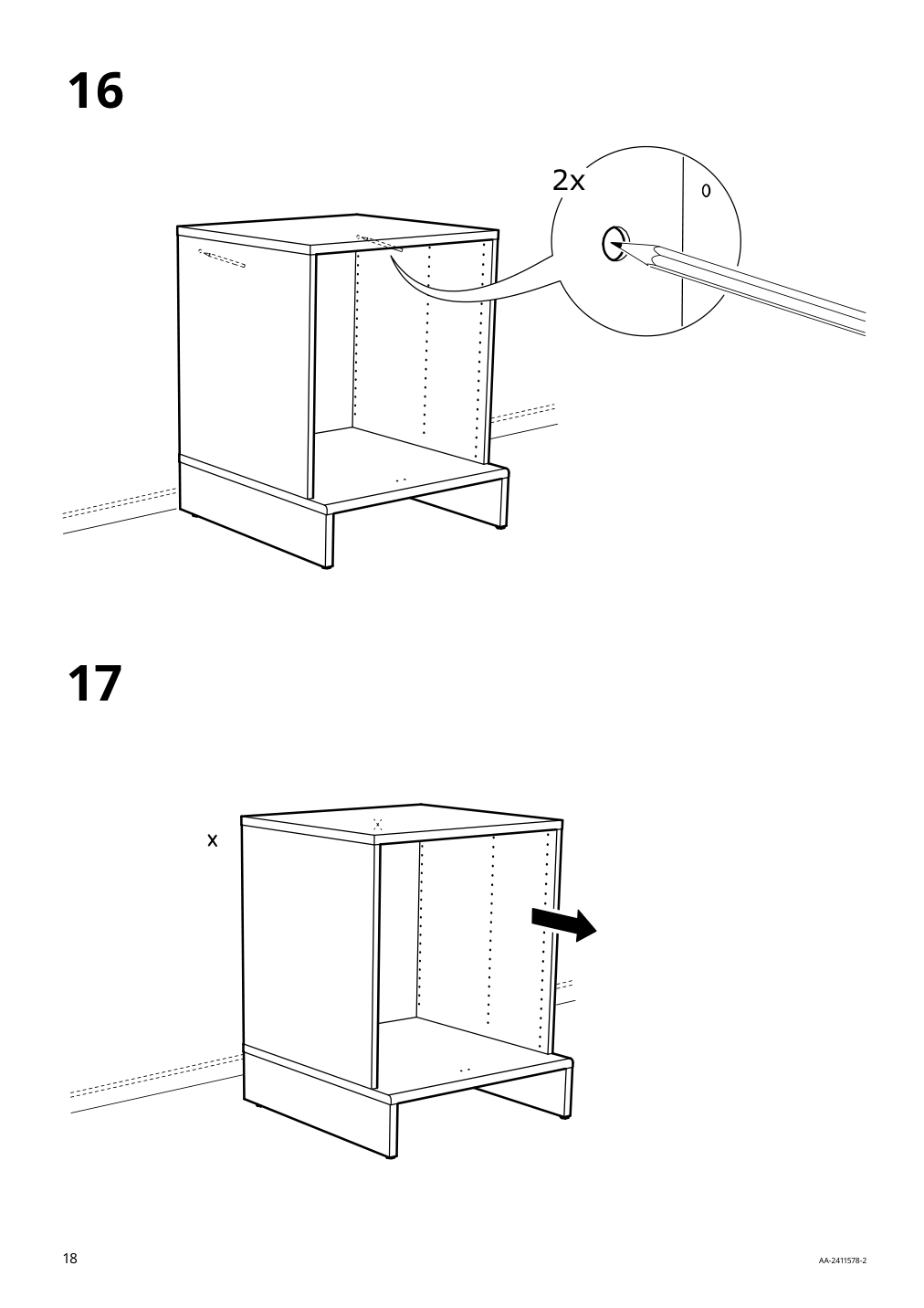 Assembly instructions for IKEA Uppfoera frame white | Page 18 - IKEA SMÅSTAD / UPPFÖRA storage combination 594.860.71