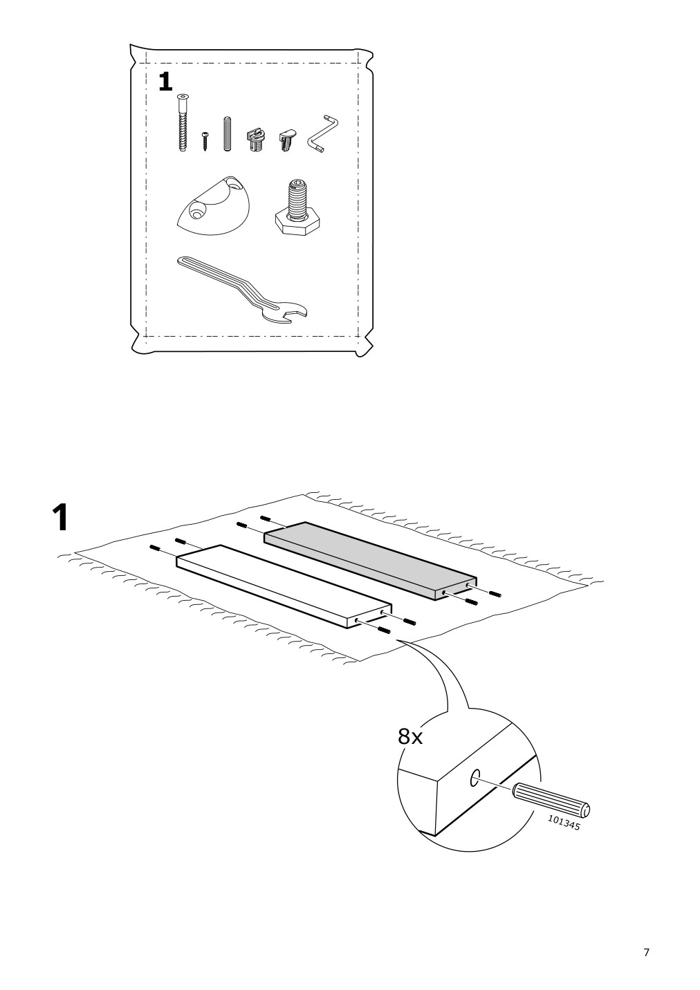 Assembly instructions for IKEA Uppfoera frame white | Page 7 - IKEA SMÅSTAD / UPPFÖRA wardrobe 894.850.32