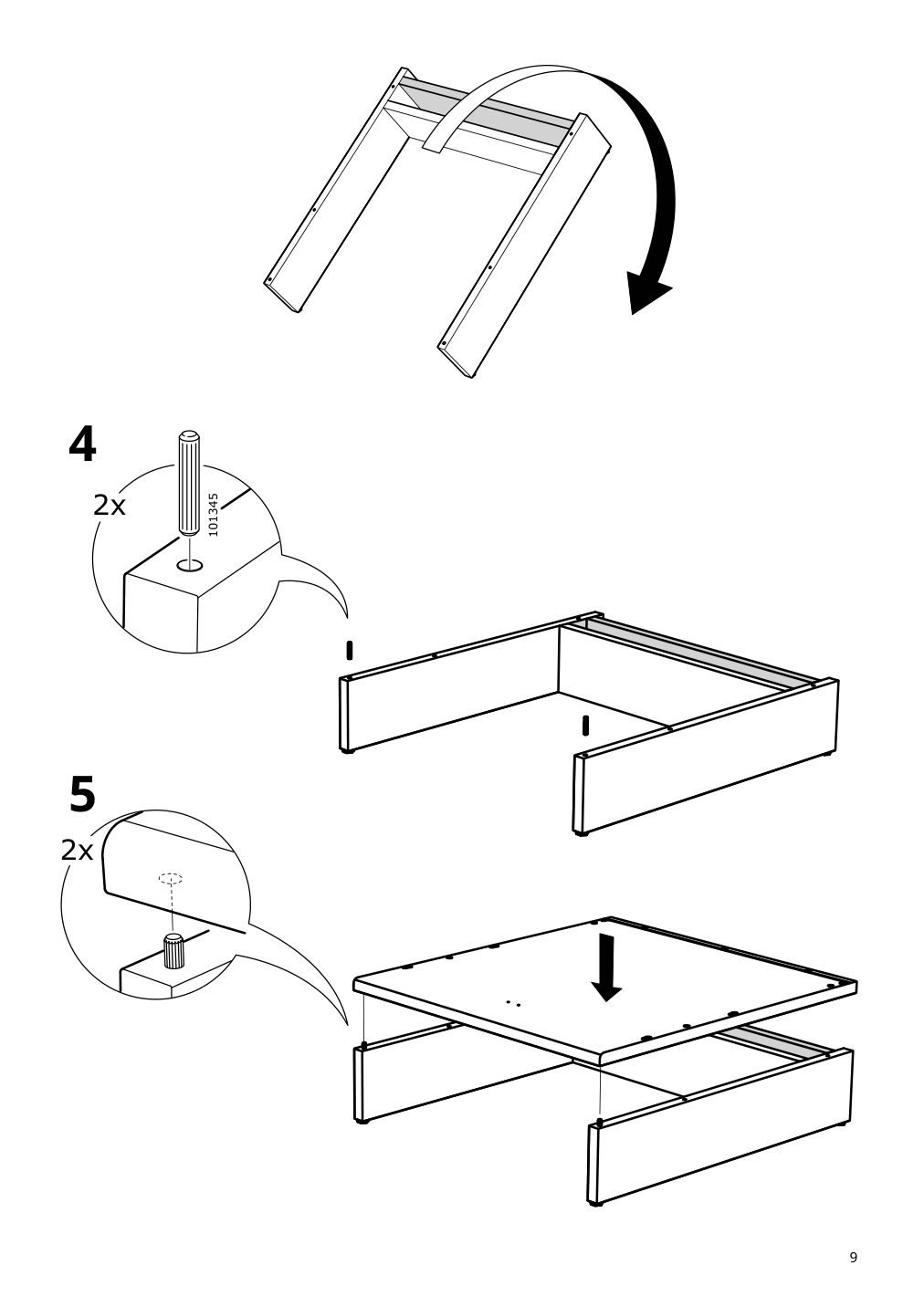 Assembly instructions for IKEA Uppfoera frame white | Page 9 - IKEA SMÅSTAD / UPPFÖRA wardrobe 594.850.24