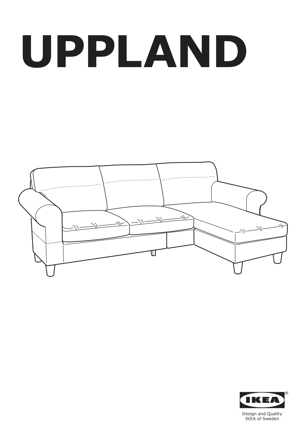 Assembly instructions for IKEA Uppland frame 3 seat sofa w chaise | Page 1 - IKEA UPPLAND sofa with chaise 793.841.18