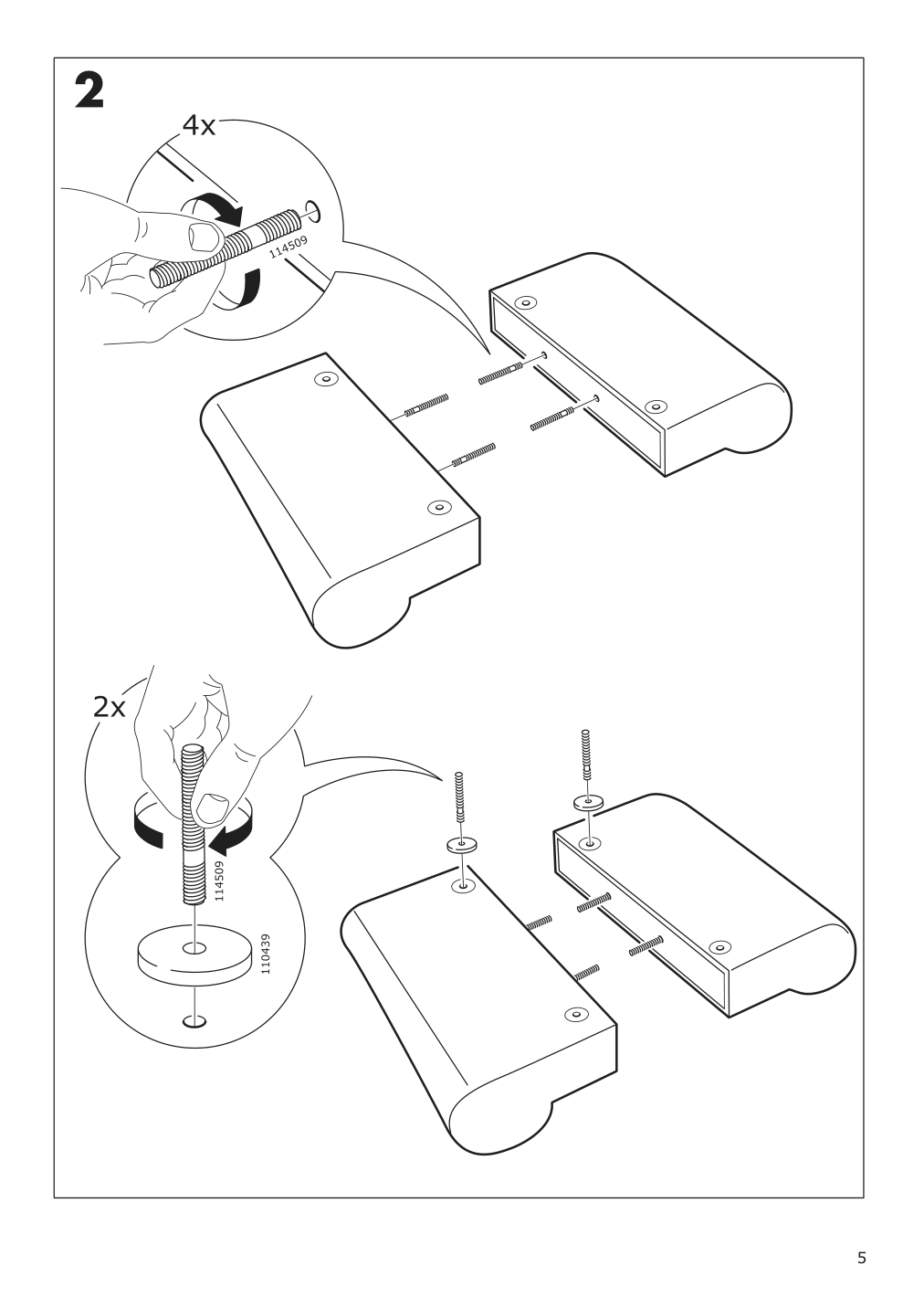 Assembly instructions for IKEA Uppland frame 3 seat sofa w chaise | Page 5 - IKEA UPPLAND sofa with chaise 193.223.88