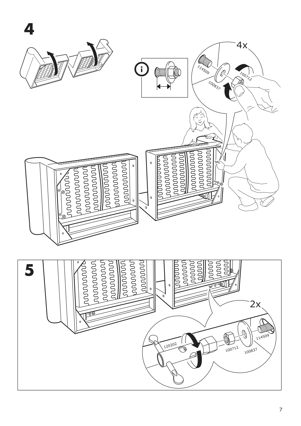 Assembly instructions for IKEA Uppland frame 3 seat sofa w chaise | Page 7 - IKEA UPPLAND sofa with chaise 594.999.74