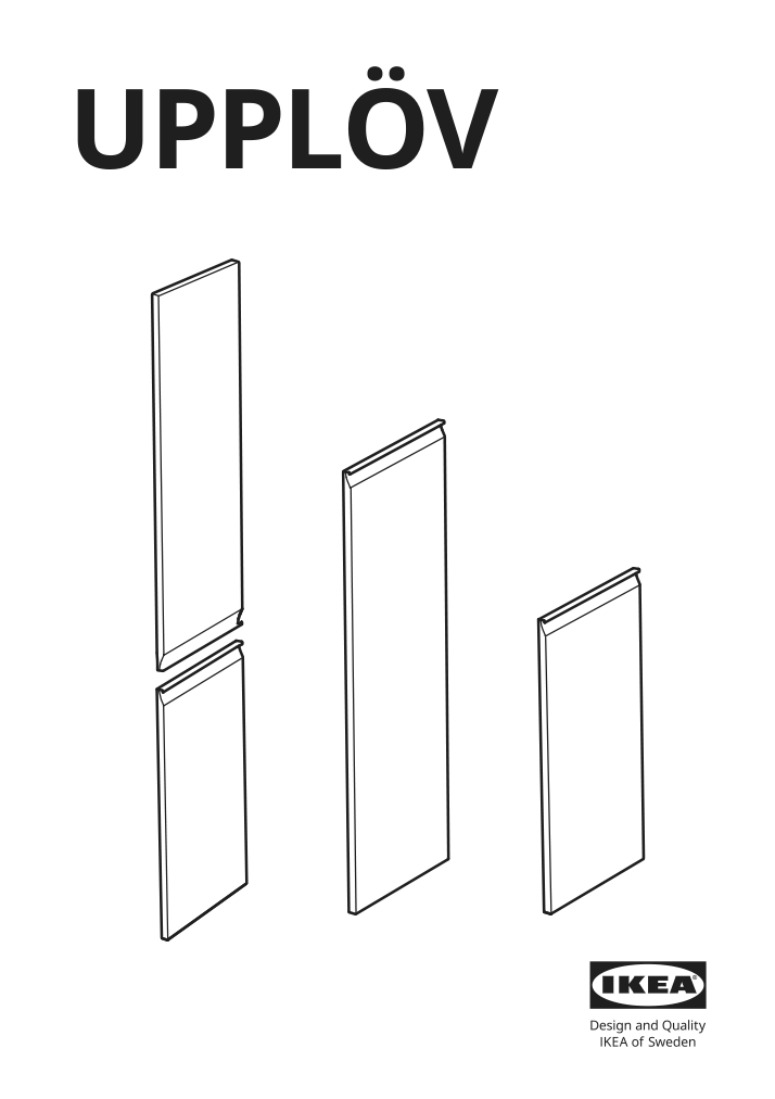 Assembly instructions for IKEA Upploev door matte anthracite | Page 1 - IKEA SEKTION / MAXIMERA high cab f oven+2 drawers/2 doors 094.930.07