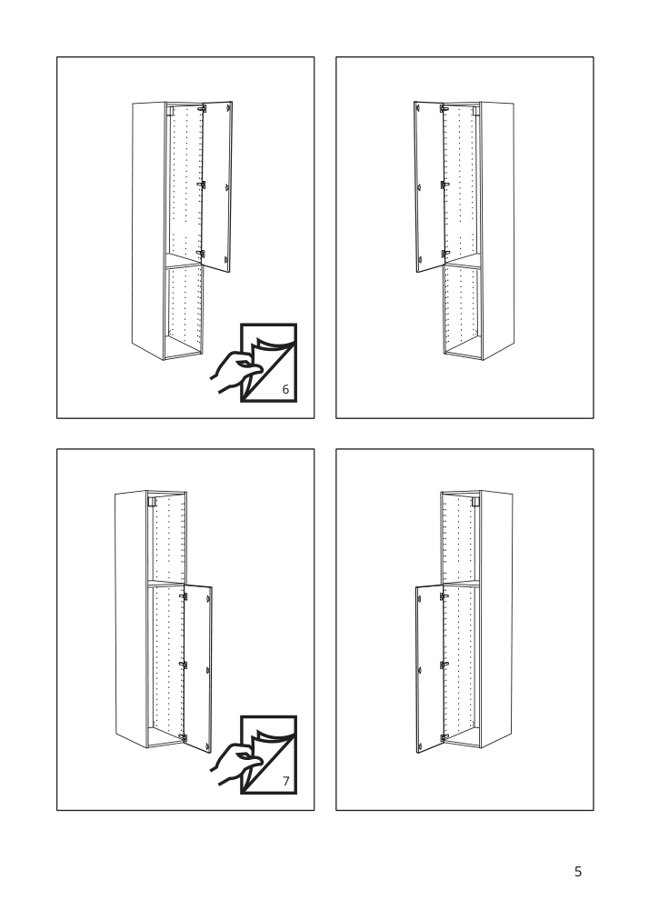 Assembly instructions for IKEA Upploev door matte anthracite | Page 5 - IKEA SEKTION / MAXIMERA high cab f oven+2 drawers/2 doors 094.930.07