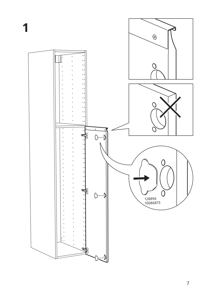 Assembly instructions for IKEA Upploev door matte anthracite | Page 7 - IKEA SEKTION / MAXIMERA high cab f oven+2 drawers/2 doors 094.930.07