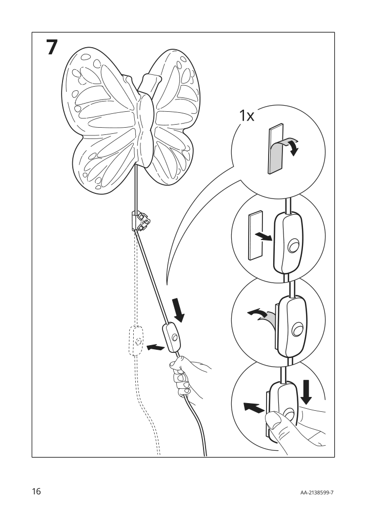 Assembly instructions for IKEA Upplyst led wall lamp butterfly light blue | Page 16 - IKEA UPPLYST LED wall lamp 604.403.41