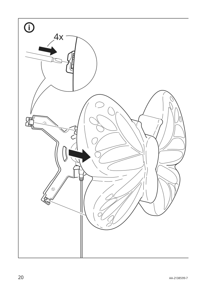 Assembly instructions for IKEA Upplyst led wall lamp butterfly light blue | Page 20 - IKEA UPPLYST LED wall lamp 604.403.41