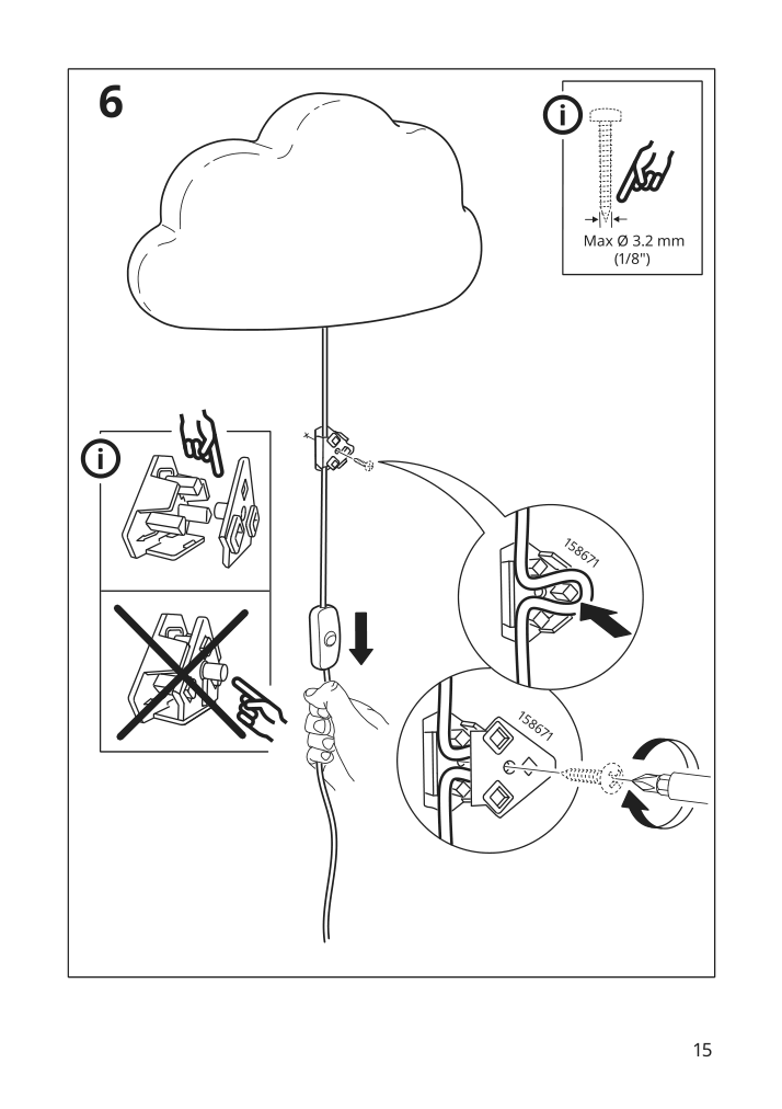 Assembly instructions for IKEA Upplyst led wall lamp cloud white | Page 15 - IKEA UPPLYST LED wall lamp 304.245.16