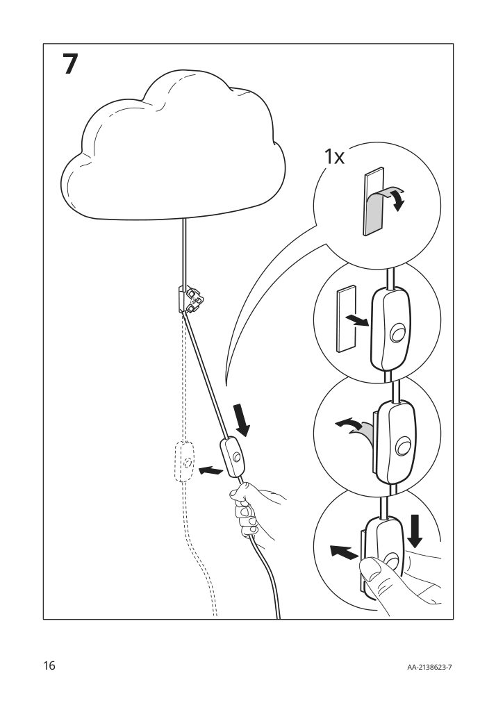 Assembly instructions for IKEA Upplyst led wall lamp cloud white | Page 16 - IKEA UPPLYST LED wall lamp 304.245.16