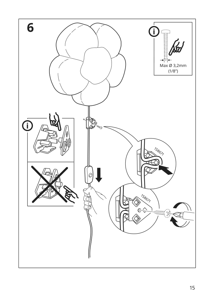 Assembly instructions for IKEA Upplyst led wall lamp flower lilac | Page 15 - IKEA UPPLYST LED wall lamp 004.403.39