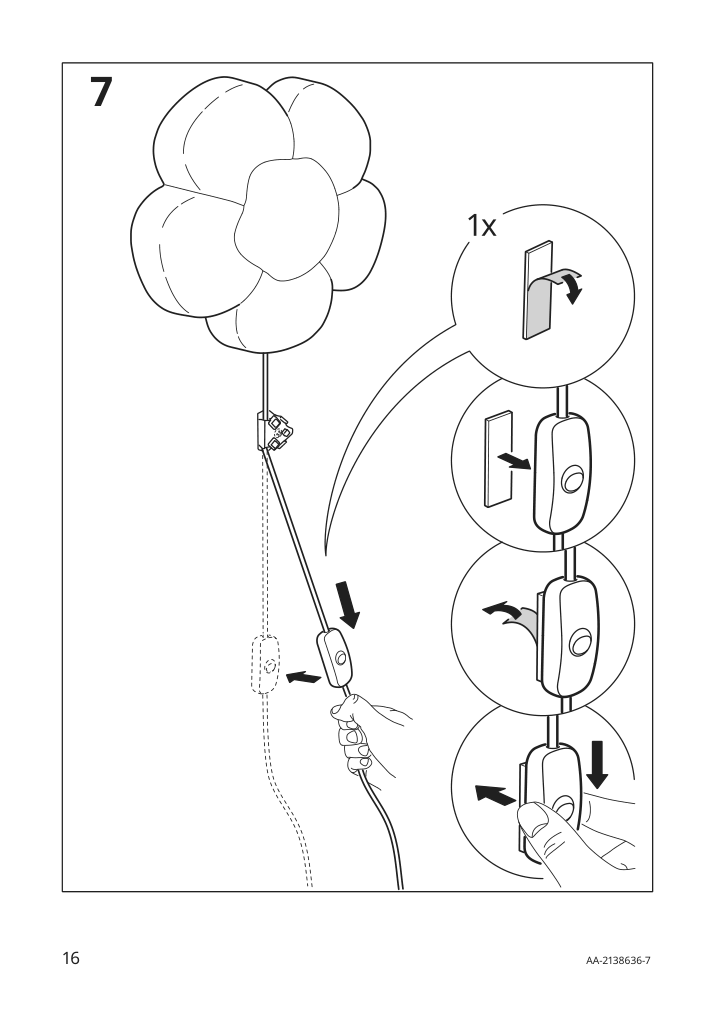 Assembly instructions for IKEA Upplyst led wall lamp flower lilac | Page 16 - IKEA UPPLYST LED wall lamp 004.403.39